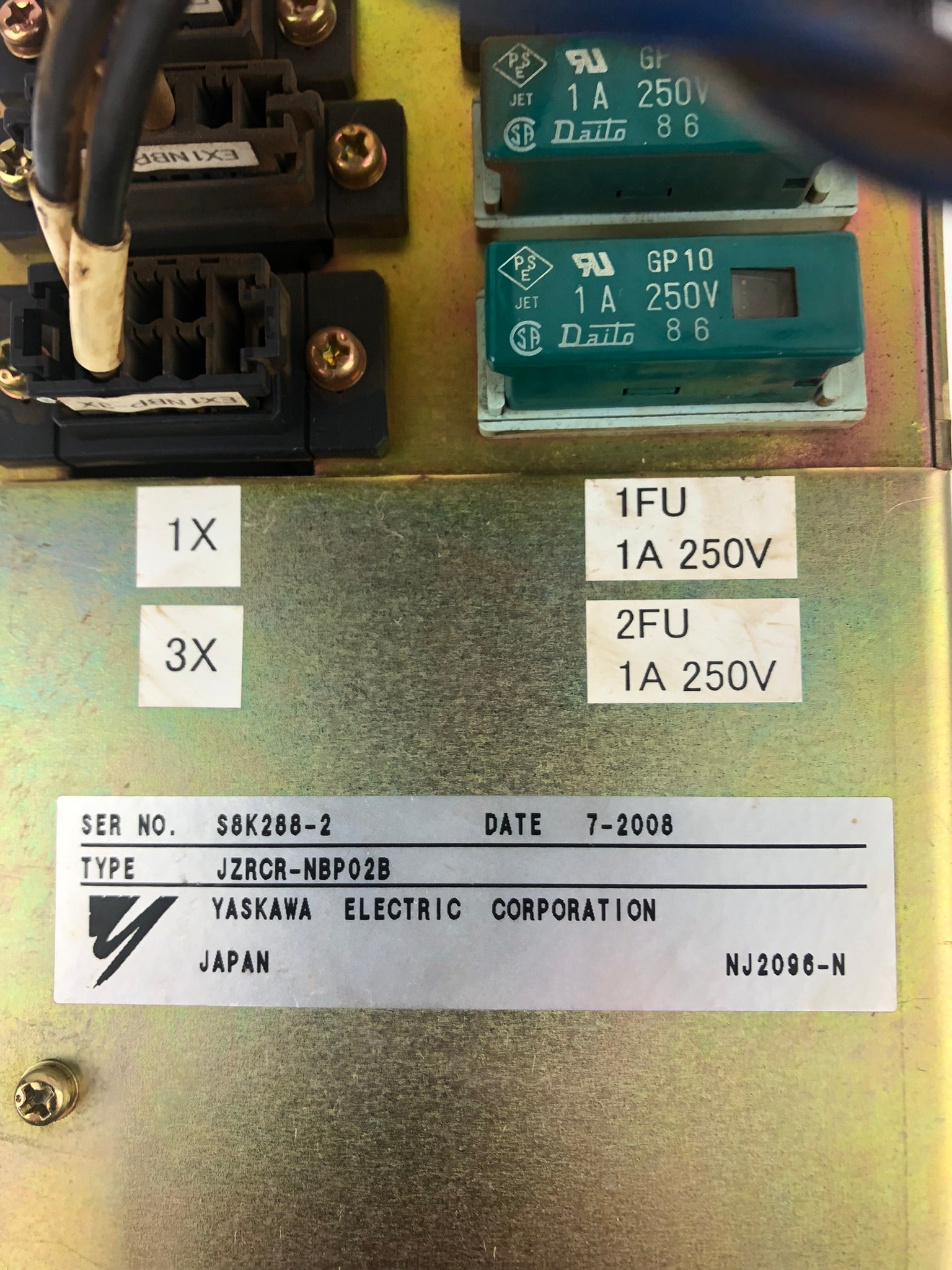 Yaskawa Electric JZRCR-NBP02B Robot Controller Power Supply Brake Unit