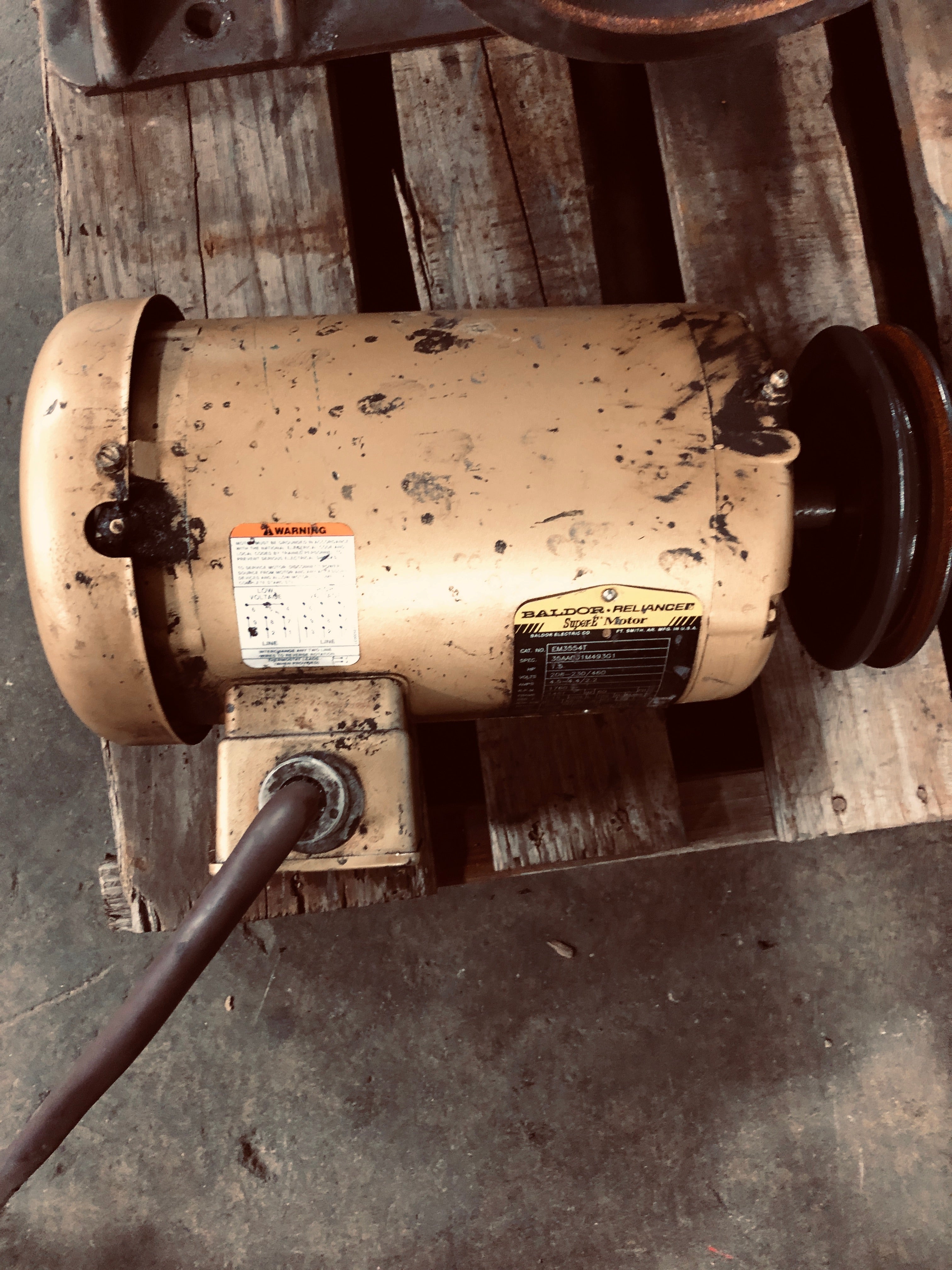 Baldor EM3554T Super E Motor 1.5 HP 1760 RPM