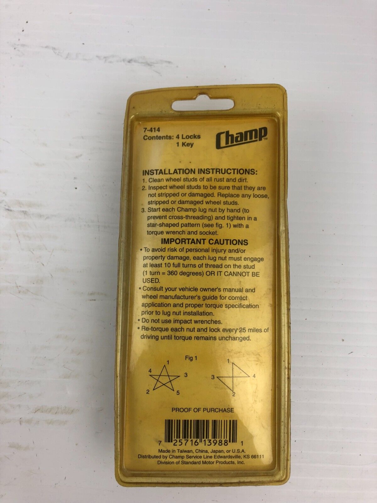 Champ 7-414 Wheel Locks Acorn 14mm-1.50 RH