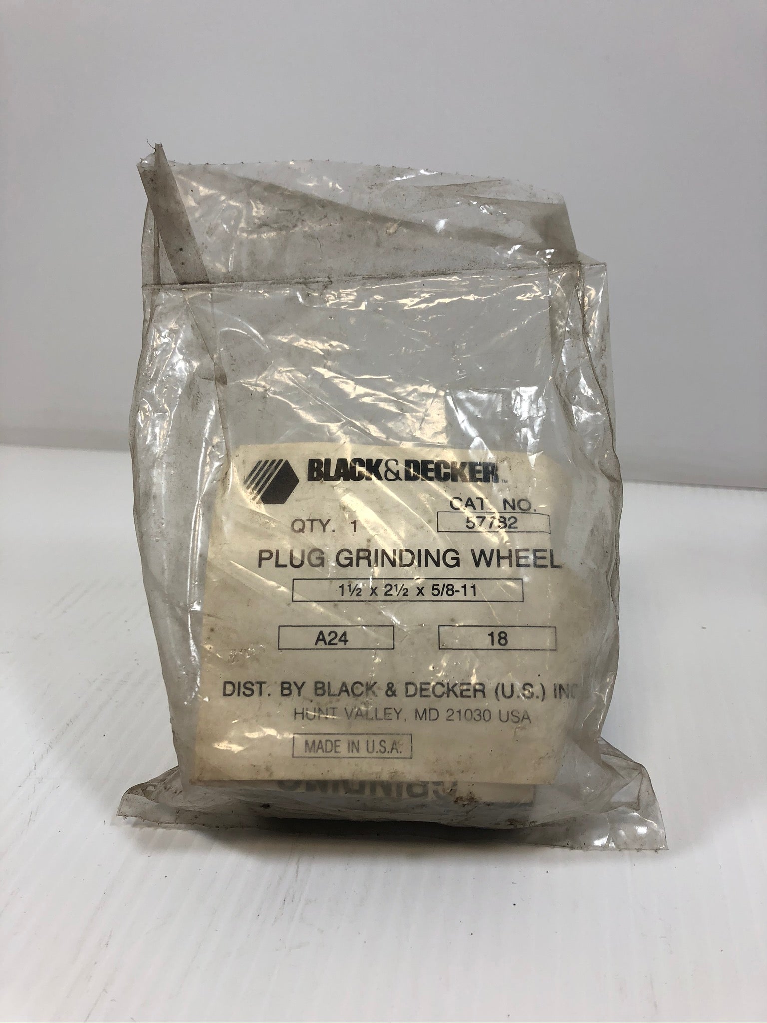 Black & Decker 57782 Plug Grinding Wheel 1-1/2" x 2-1/2 x 5/8-11 Type A24