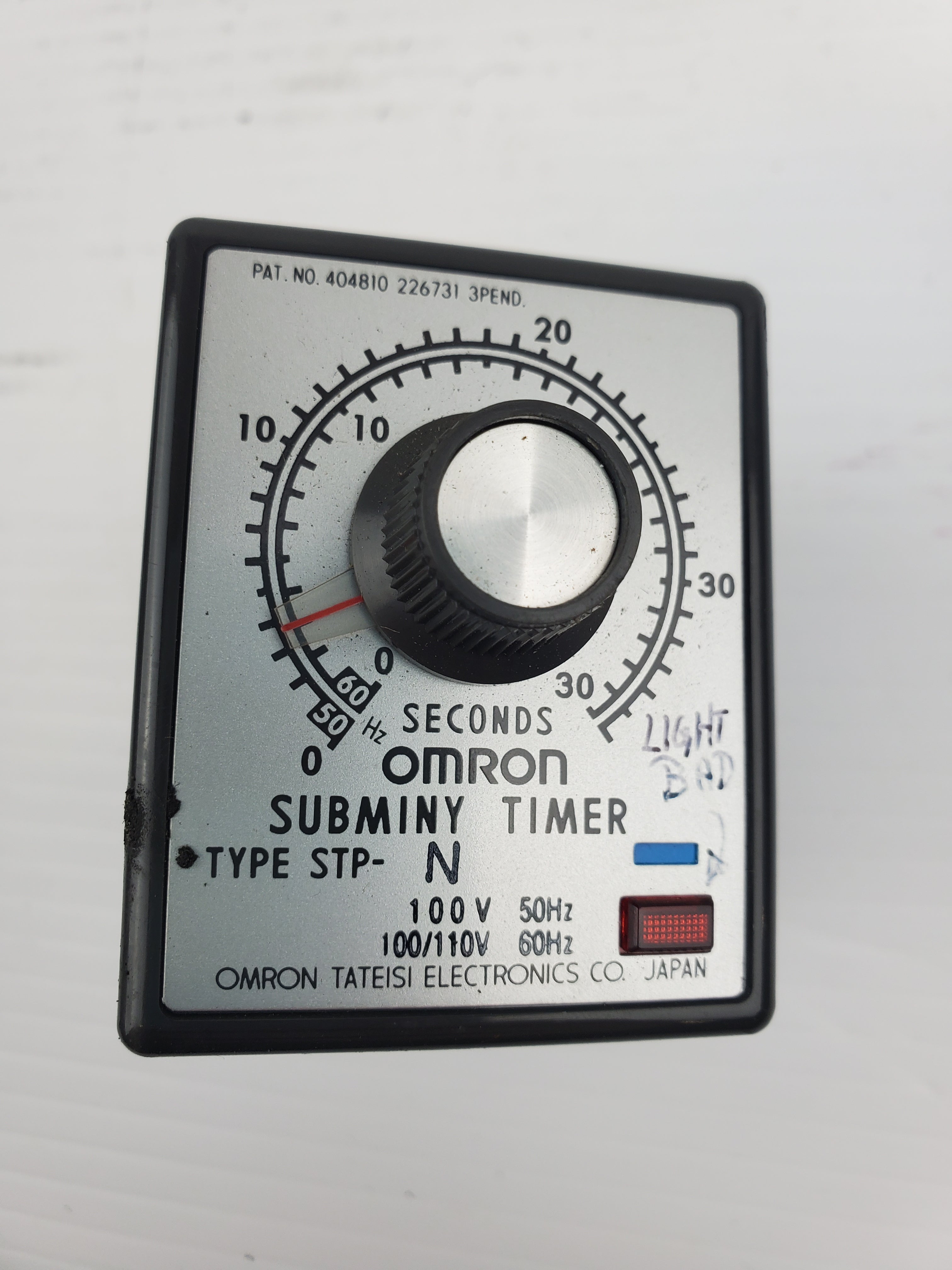 Omron STP-N Subminy Timer 0-30 Seconds 100/110V 50Hz/60Hz