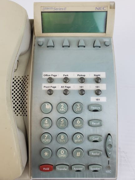 NEC DTP-8D-1 (WH) TEL White Non Display Phone 590020