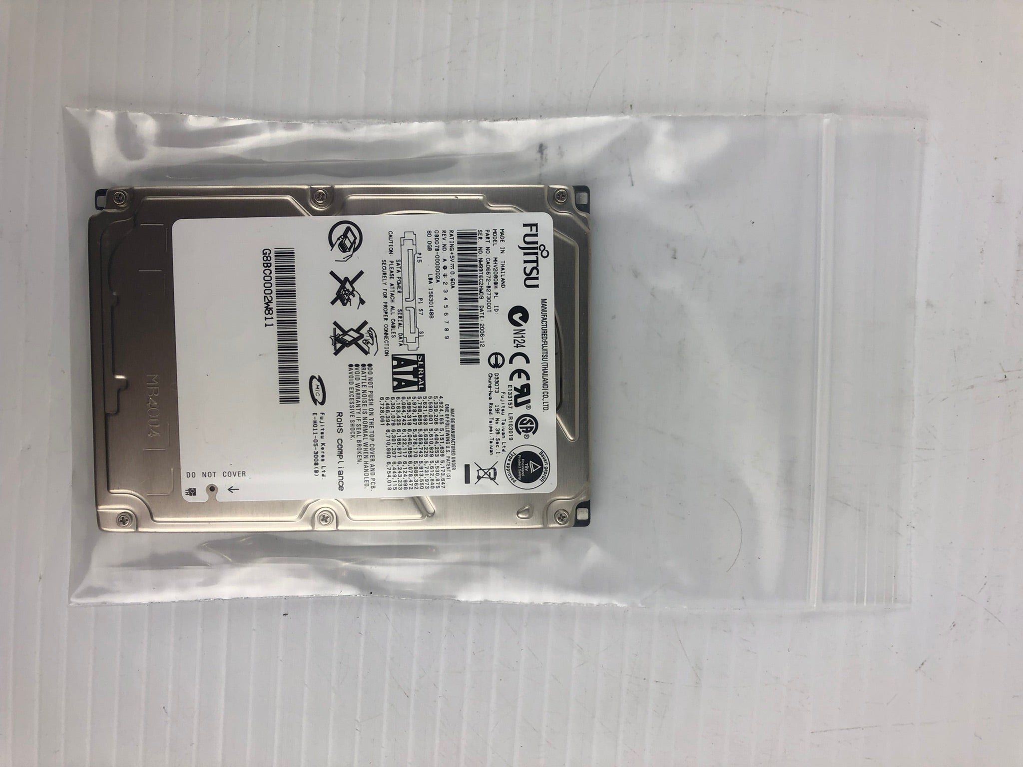 Fujitsu MHV2080BH PL Laptop Hard Drive CA06672-B273000T