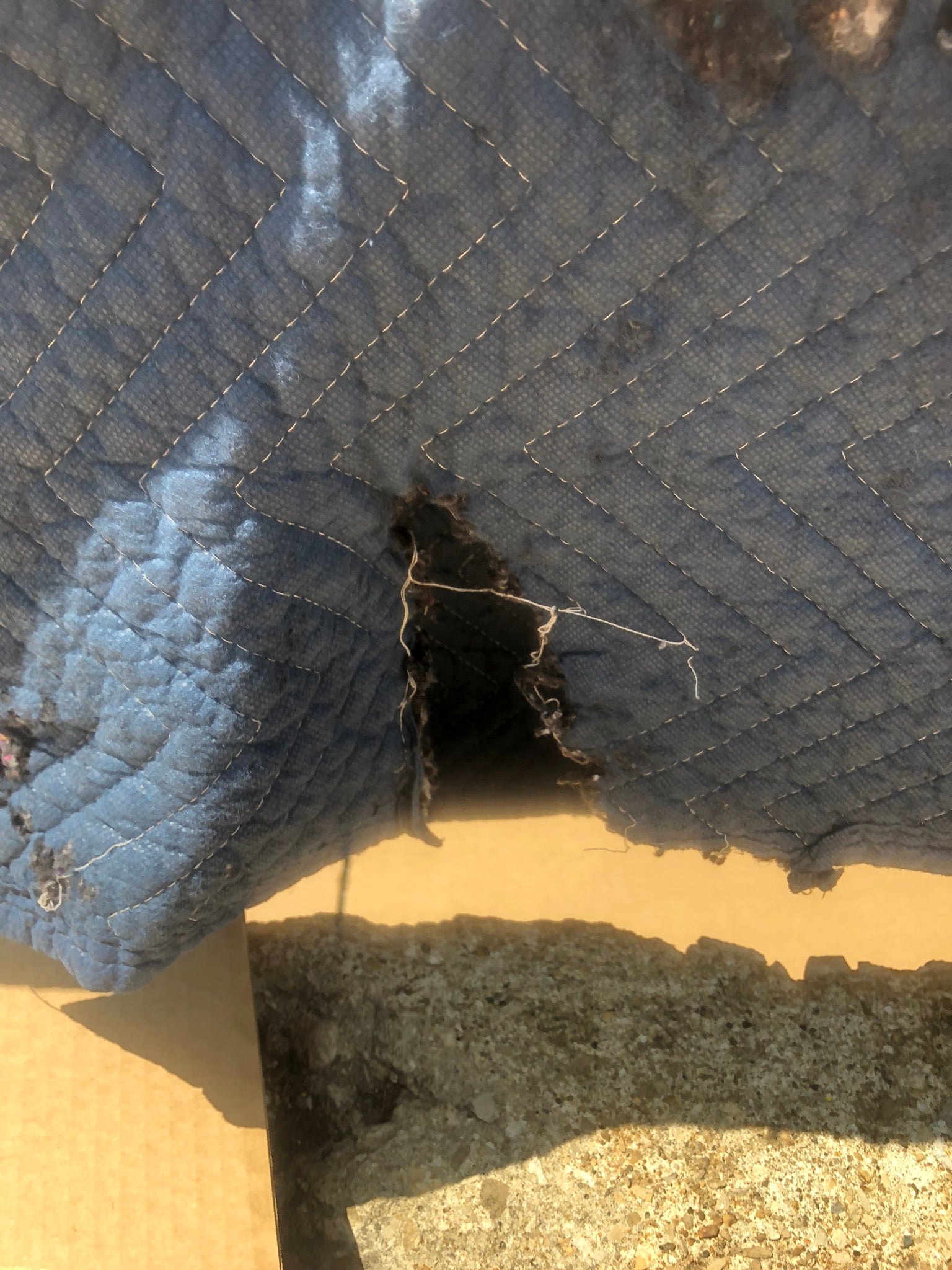 Moving Blanket ~ 69" x 77" Blue Heavy Duty Shipping Packing Furniture