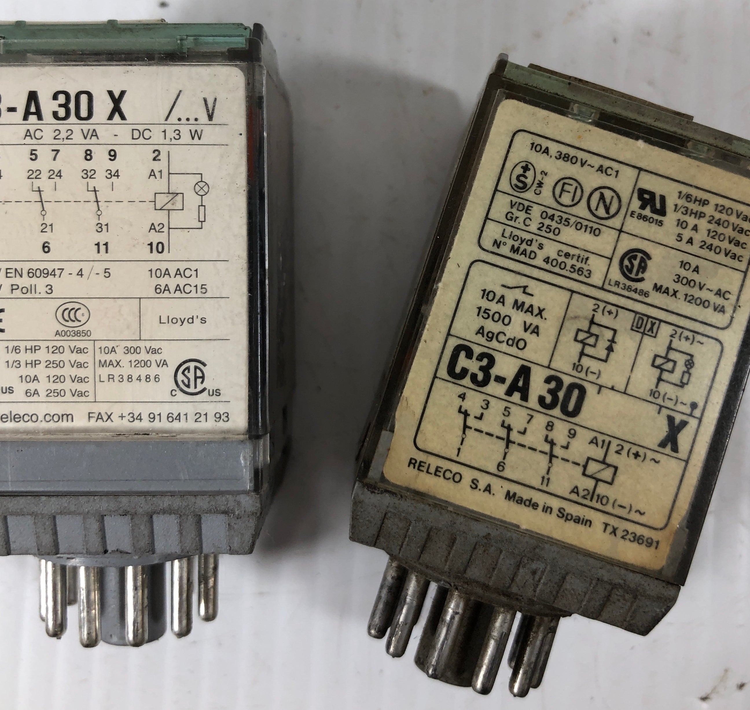 Turck Releco Relay C3-A-30 X MR-C 120V - Lot of 2