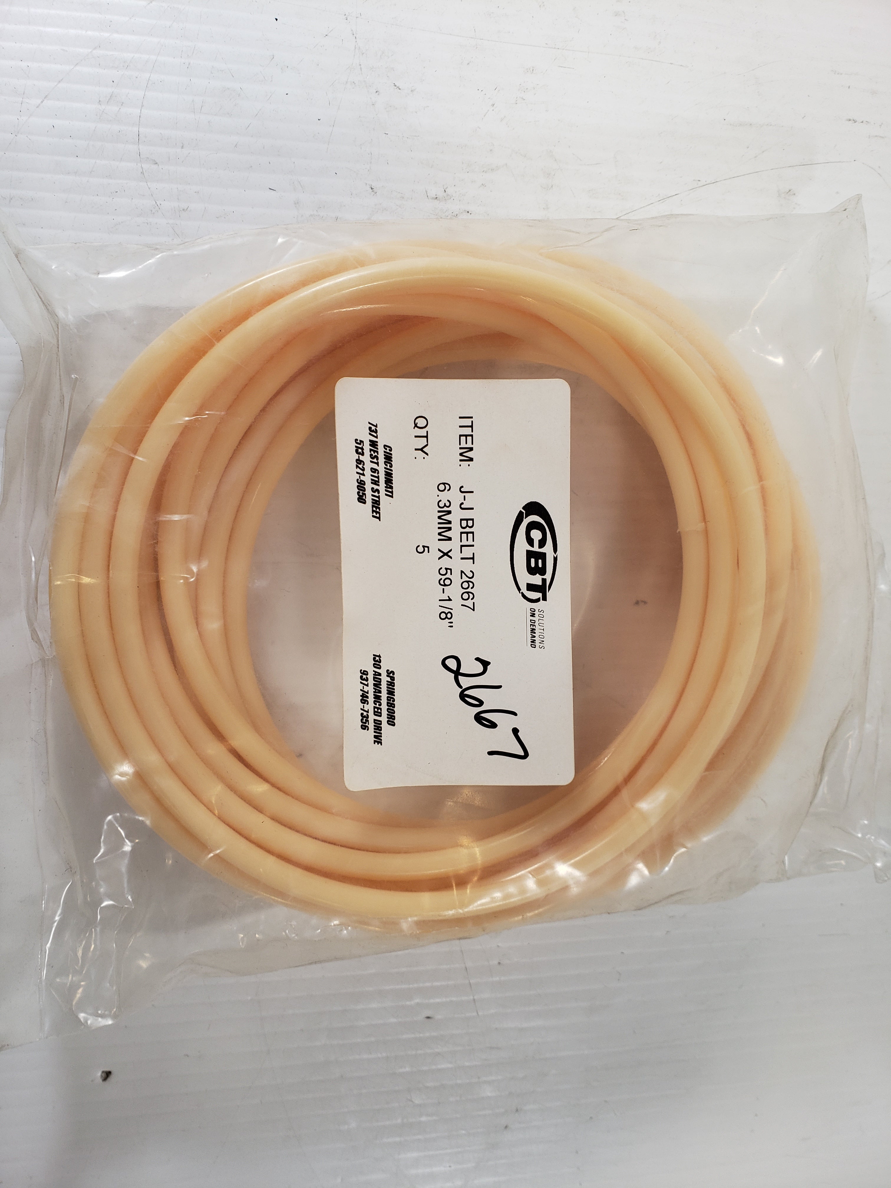 CBT Solutions On Demand J-J Belt 2667 Size 6.3 MM X 59-1/8" Lot of 27