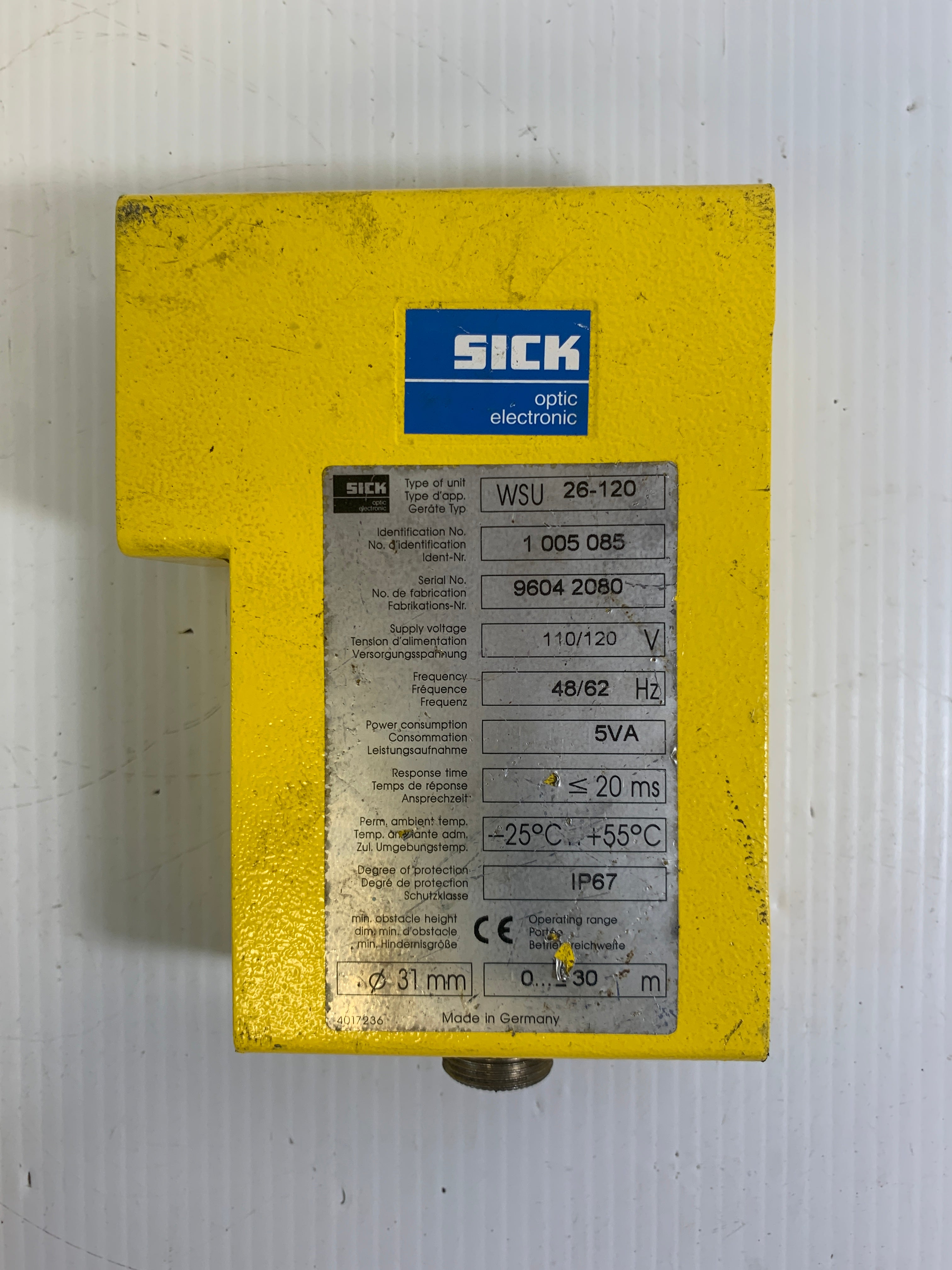 SICK Optic Photoelectric Sensor WSU 26-120 5VA 110/120V