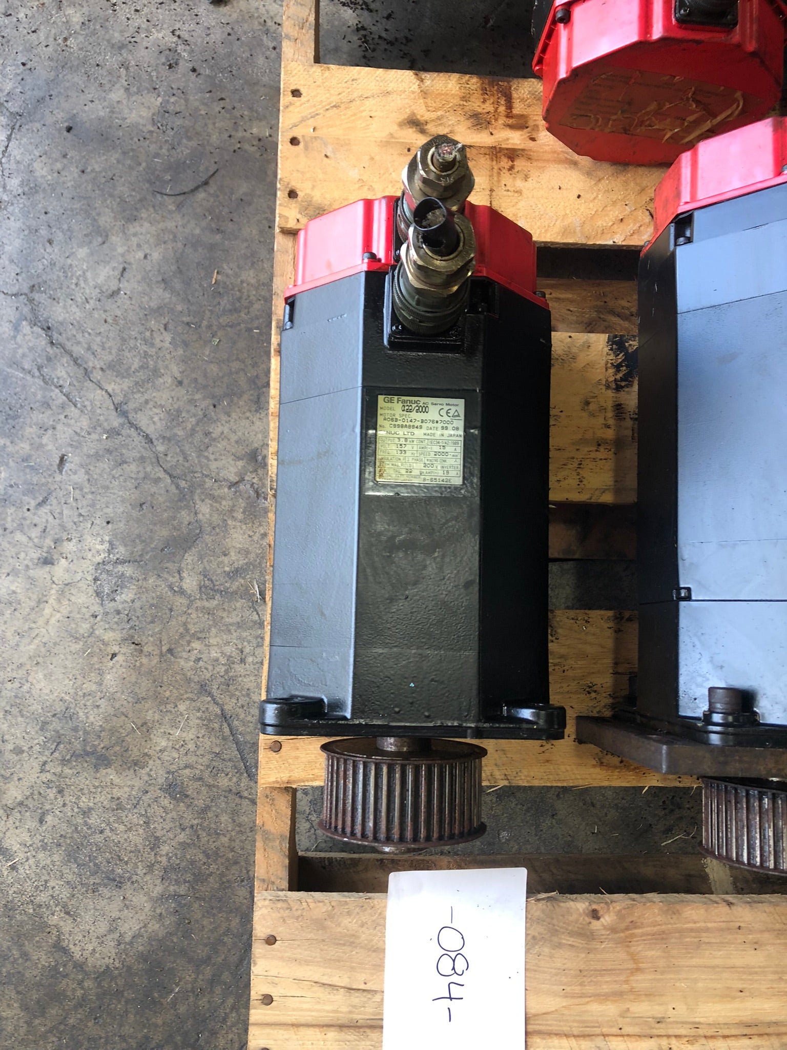 GE Fanuc A06B-0147-B076#7000 Servo Motor a22/2000 3PH 157 Volt 3.8kW