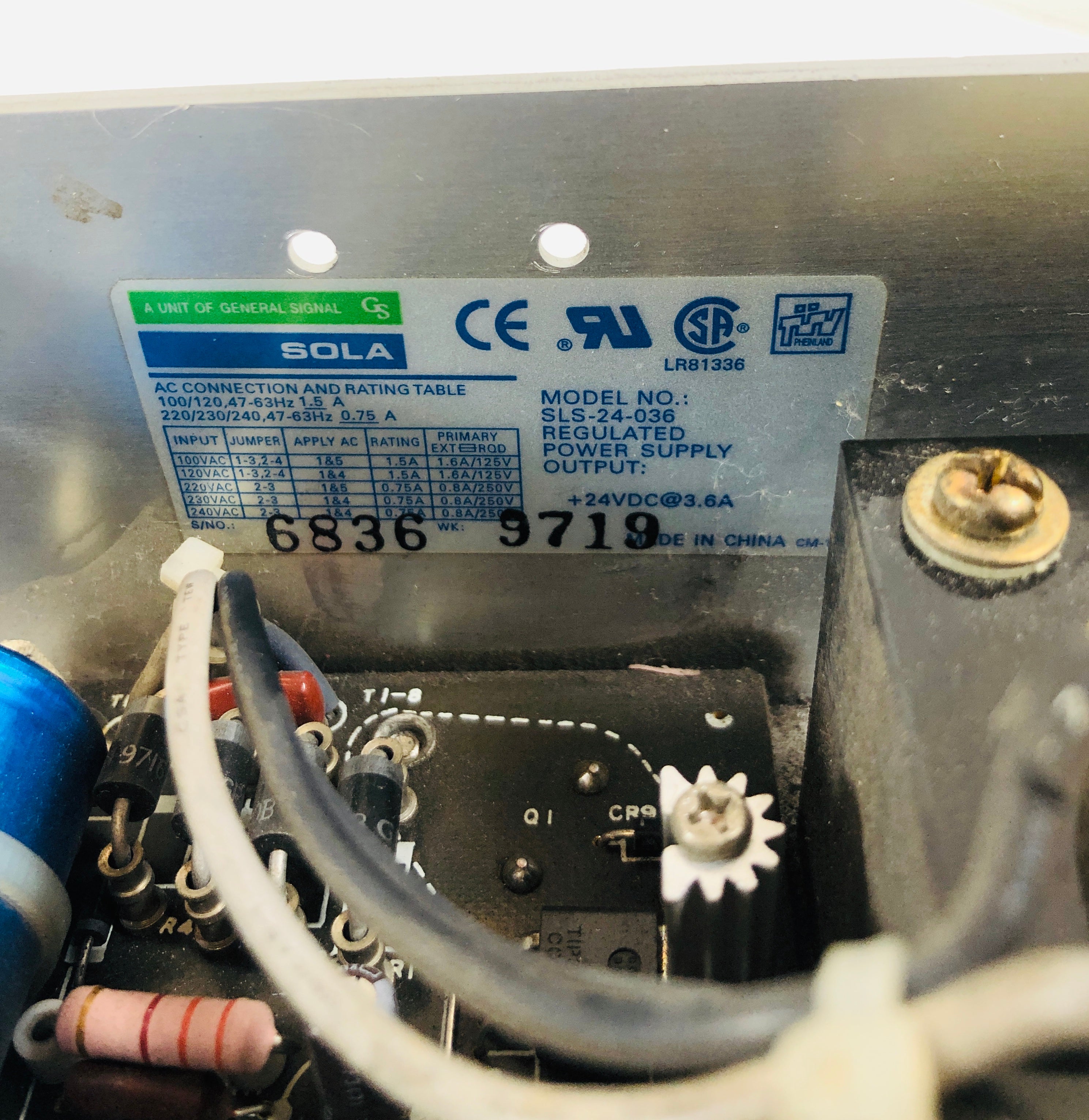 Sola SLS-24-036 Regulated Power Supply