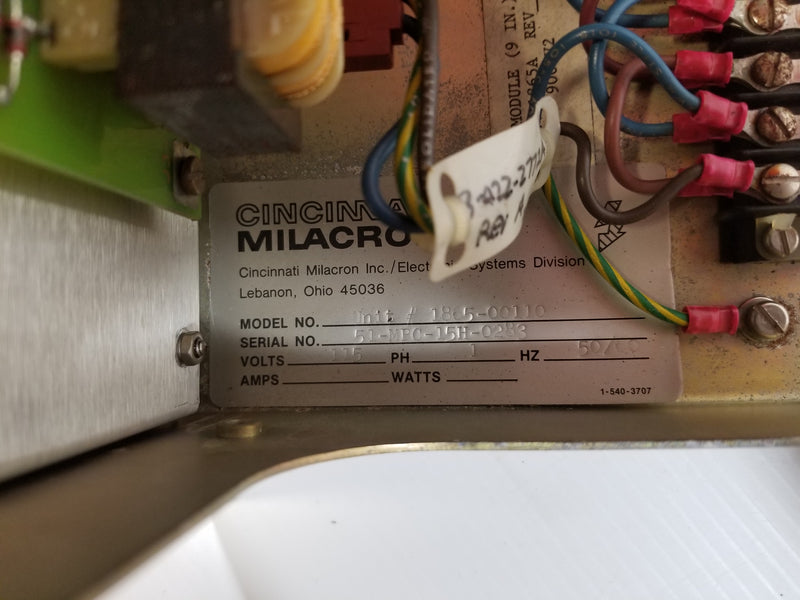 Cincinnati Milacron 51-MPC-15H-0283 Operator Panel HMI