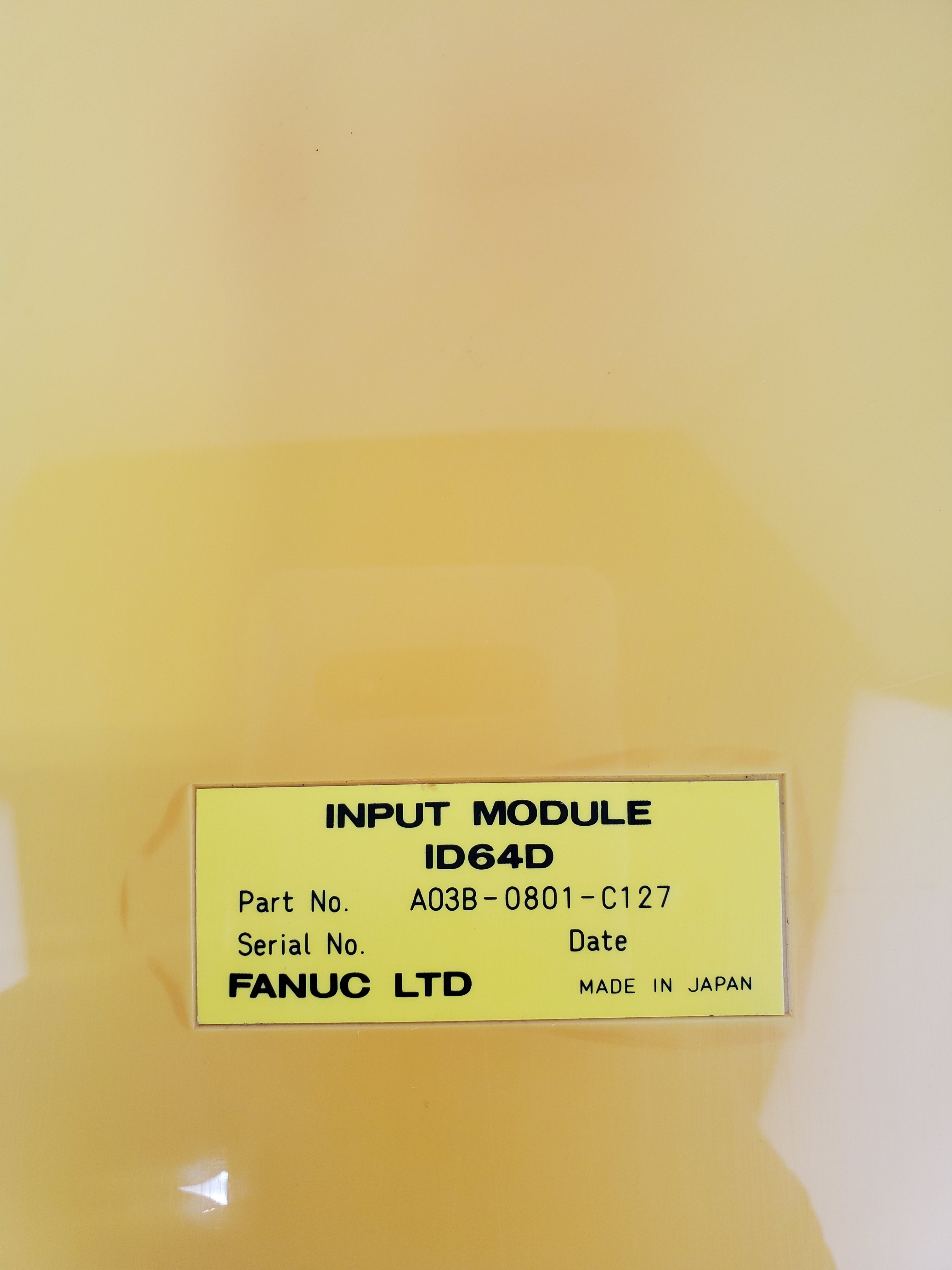 Fanuc A03B-0801-C127 Input Module ID64D