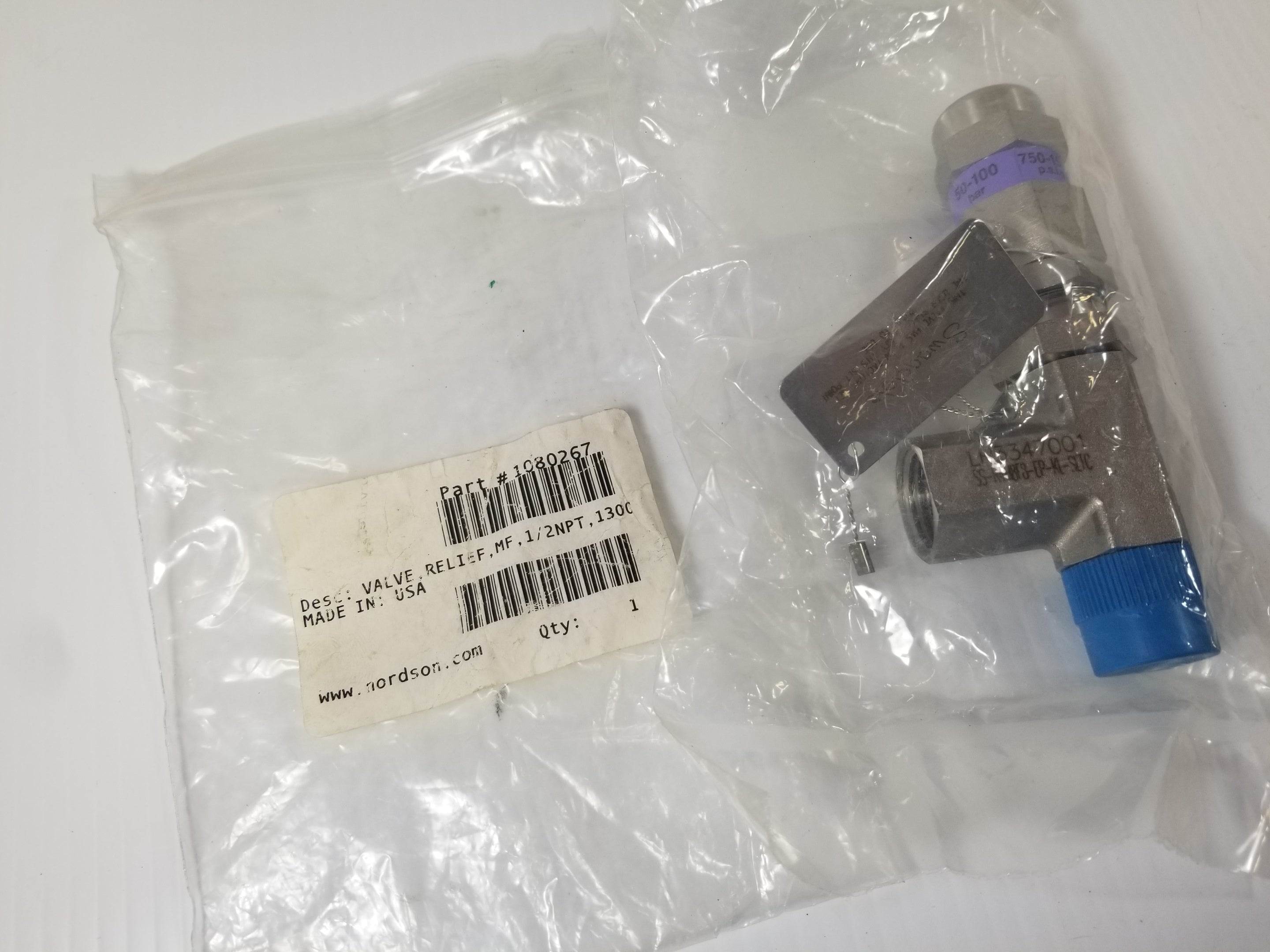 Nordson 1080267 Relief Valve 1/2"NPT