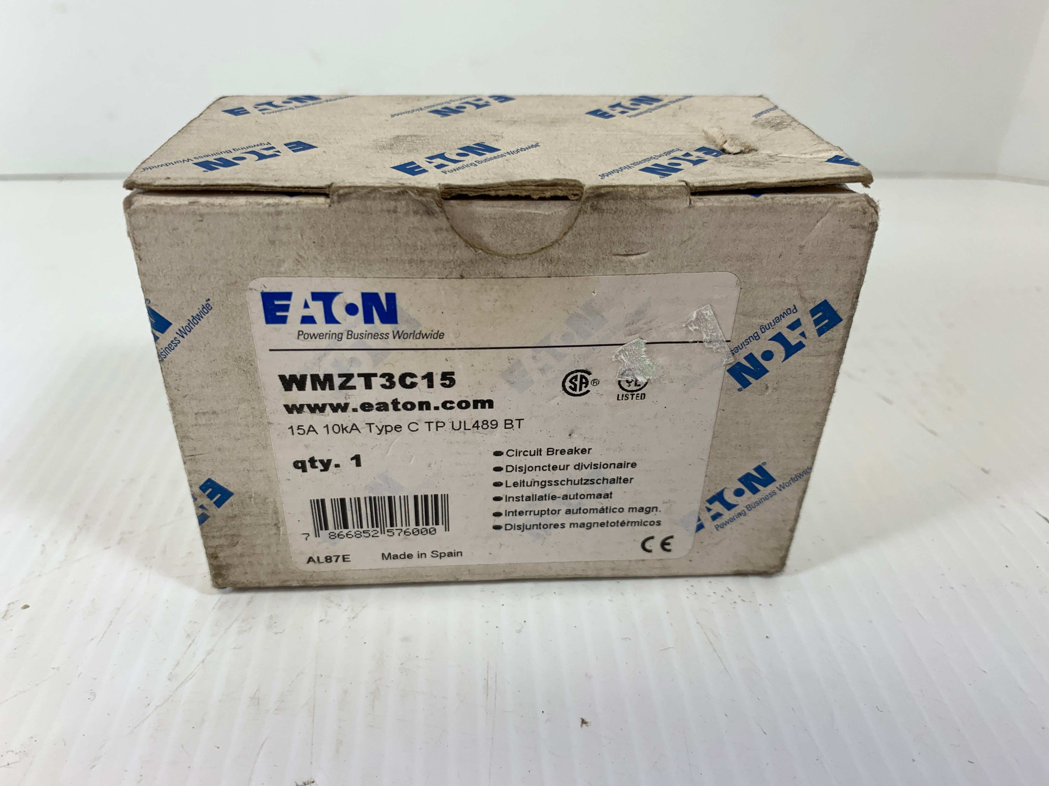 Eaton WMZT3C15 Circuit Breaker 3 Pole 15 Amp
