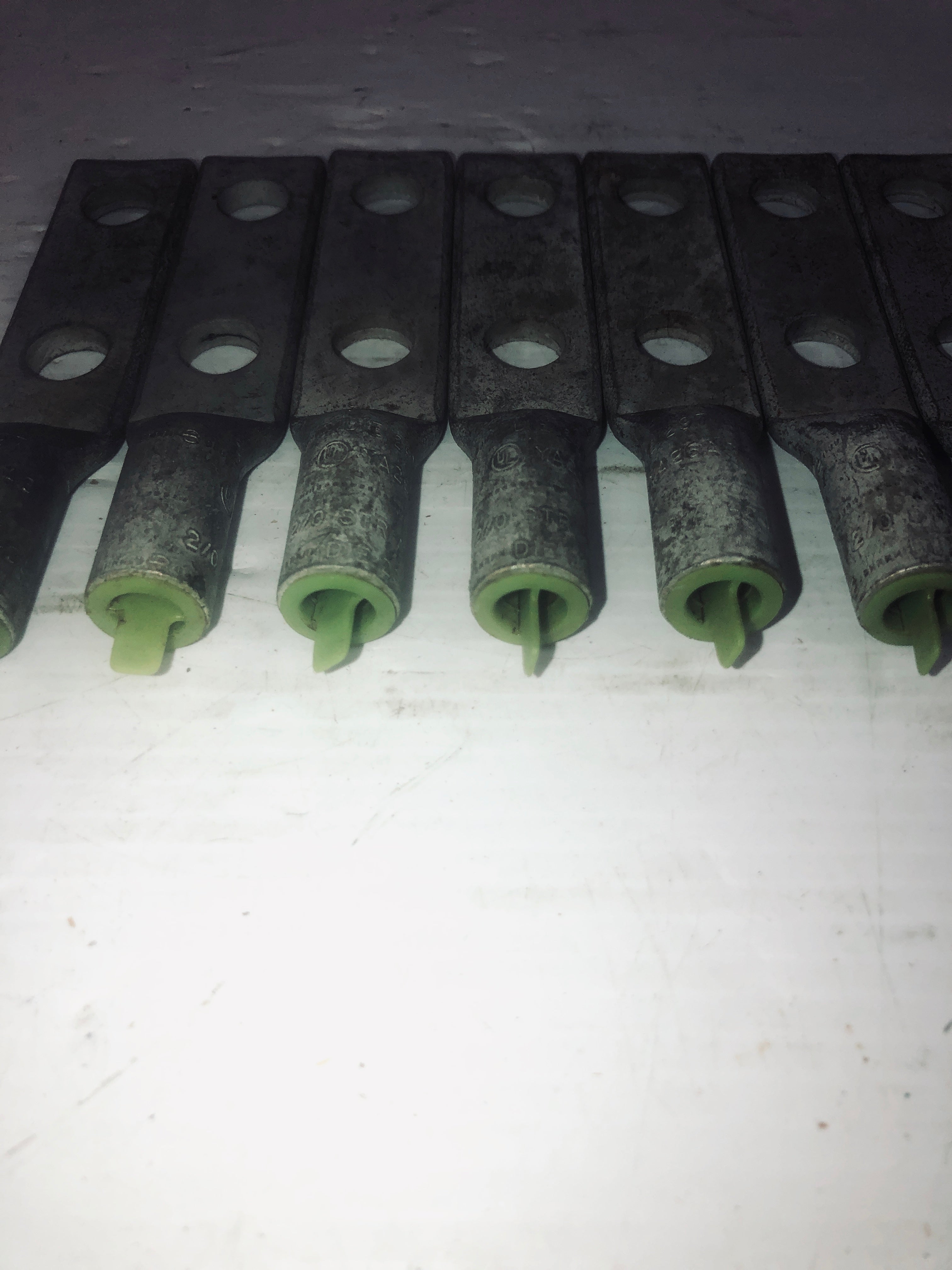 Burndy Crimp Compression Lug Green Die YA26A (Lot of 7)