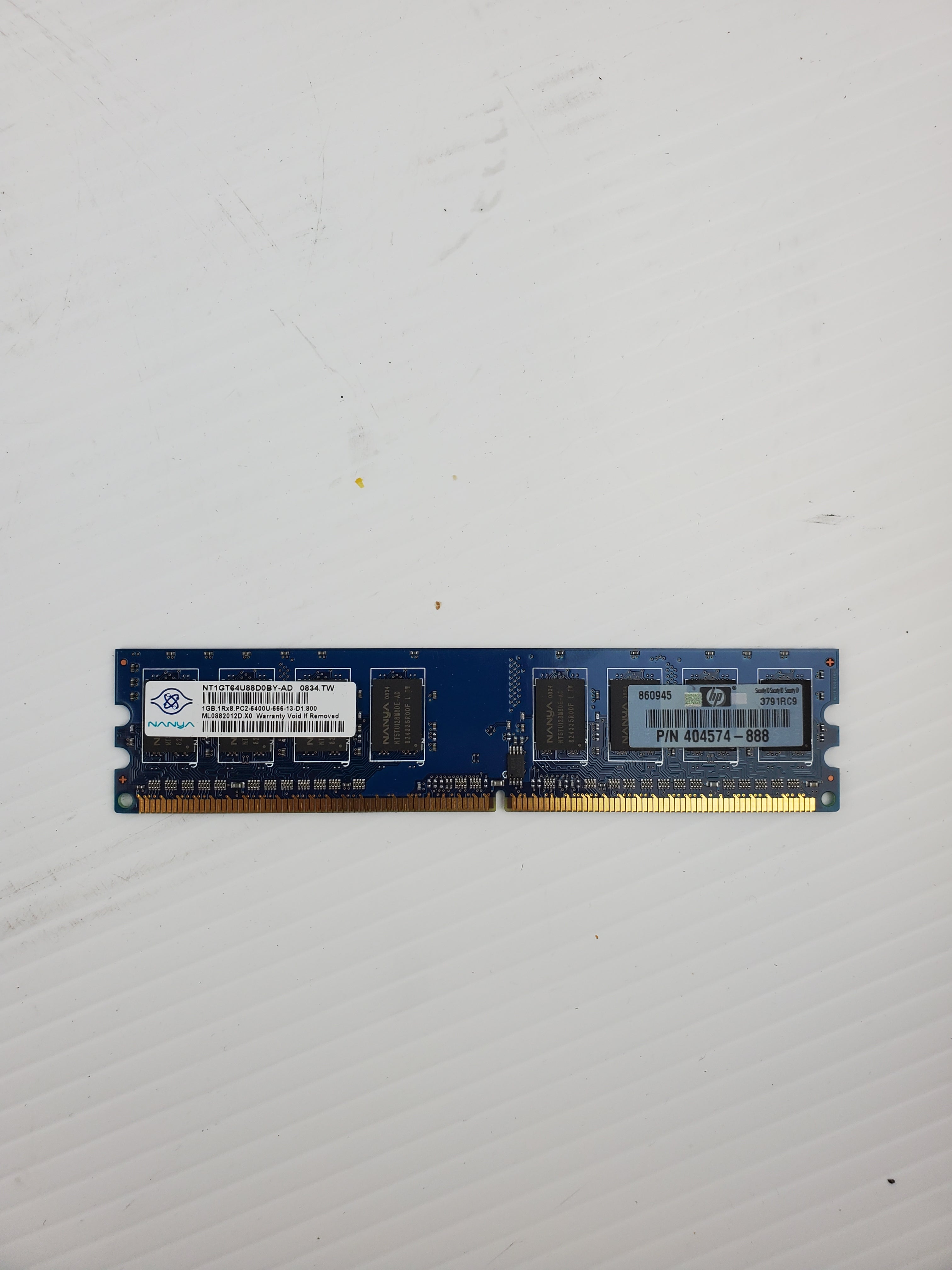 HP 404574-888 Memory Board NANYA NT1GT64U88D0BY-AD 0834.TW
