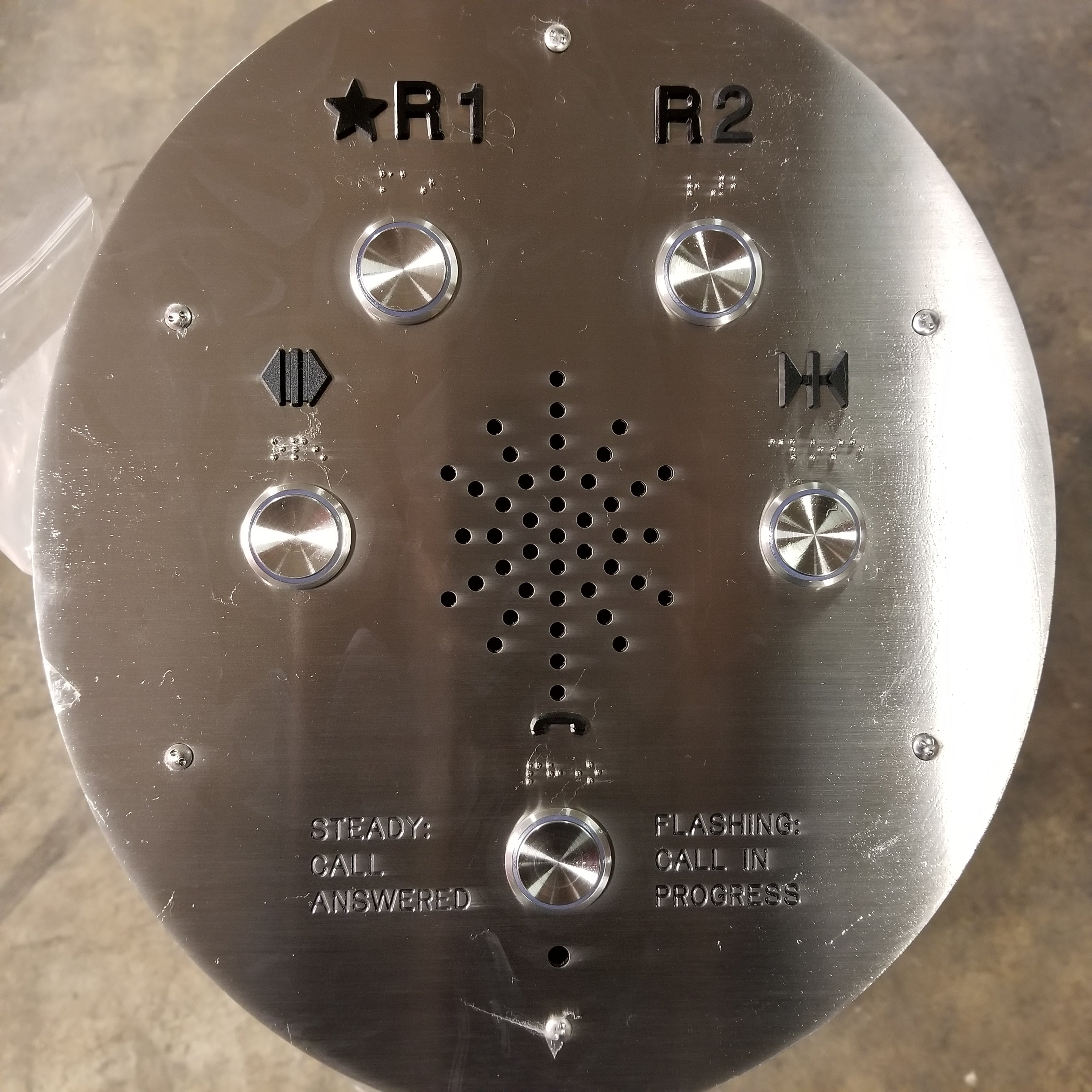 Elevator Car Control Button Pedestal with Keys Stainless Steel