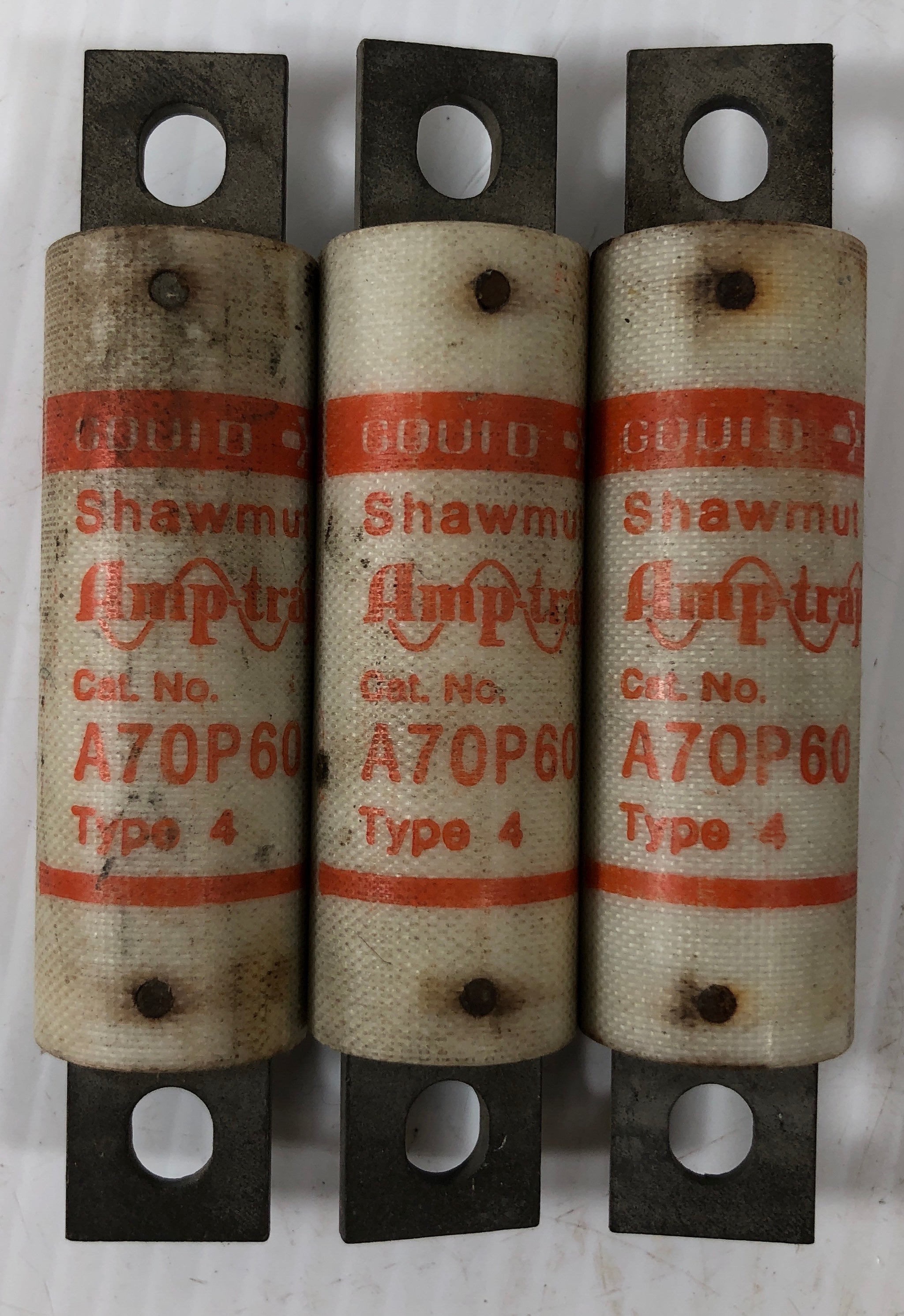 Gould Shawmut A70P60 Fuse 60A 700V Type 4 - Lot of 3