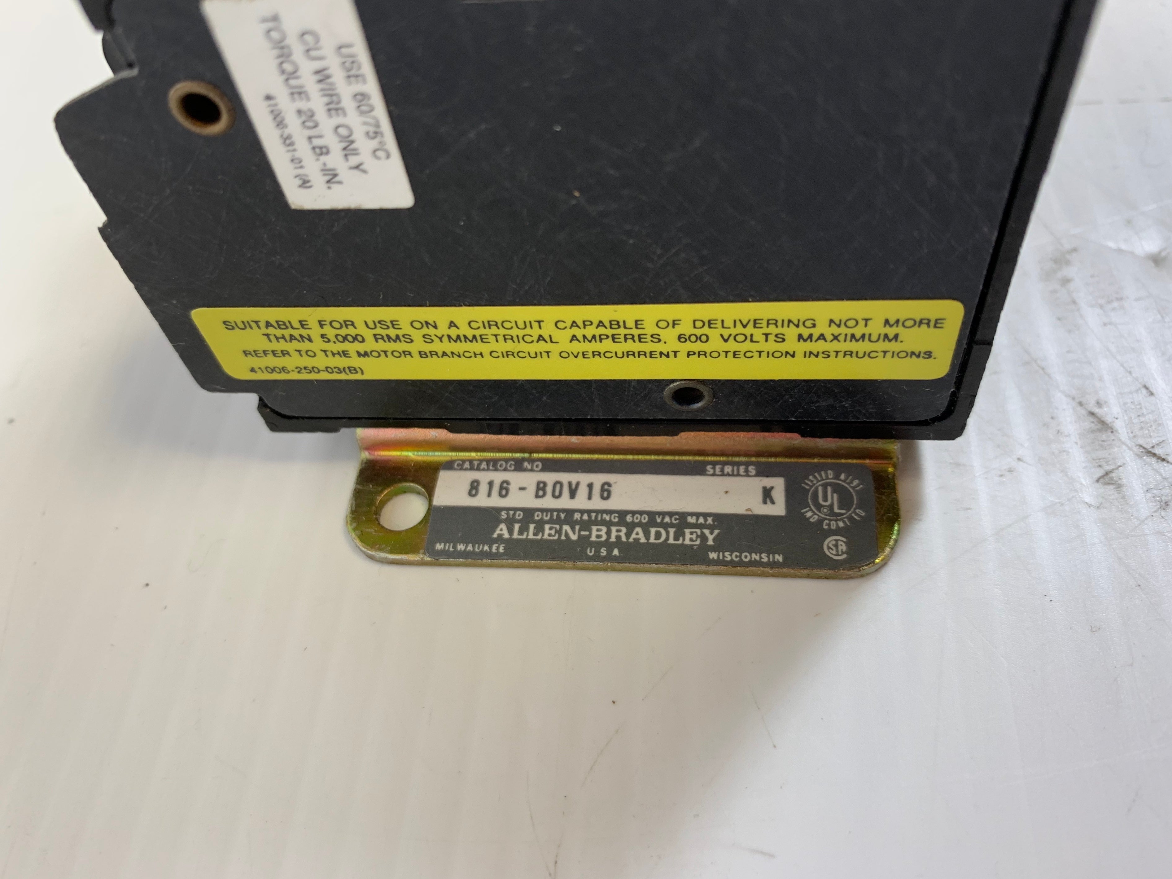 Allen-Bradley 816-B0V16 Overload Relay