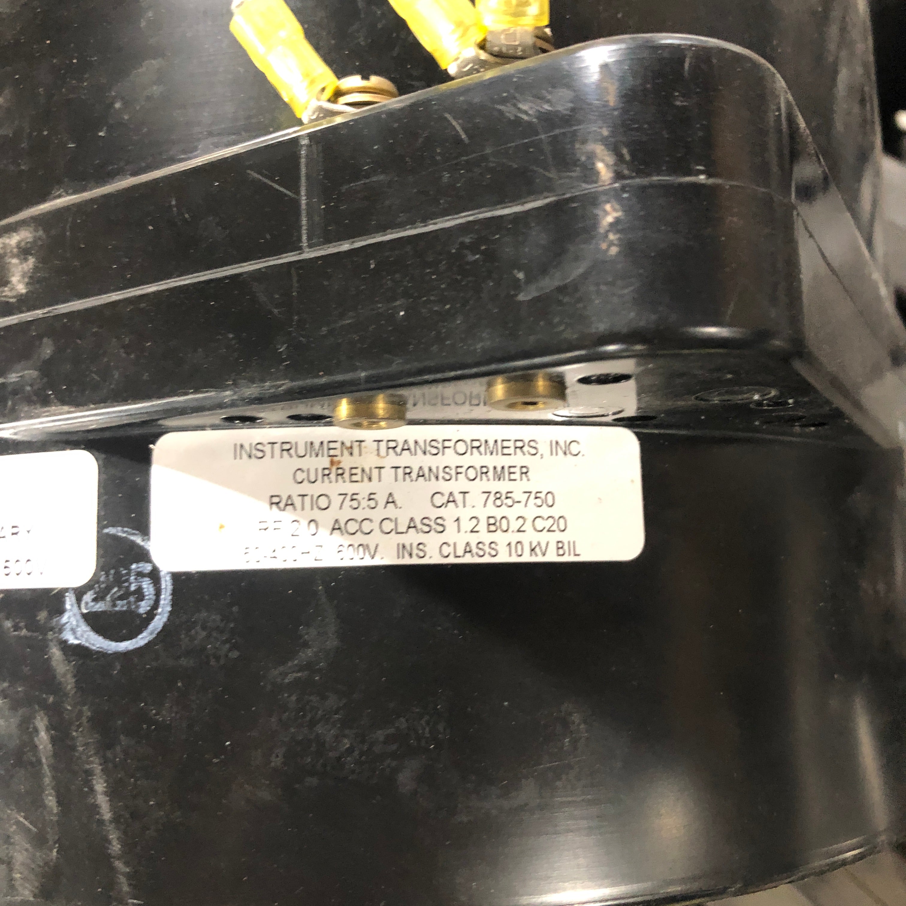 Instrument Transformers, Inc. 785-750 Current Transformer Ratio 75.5A