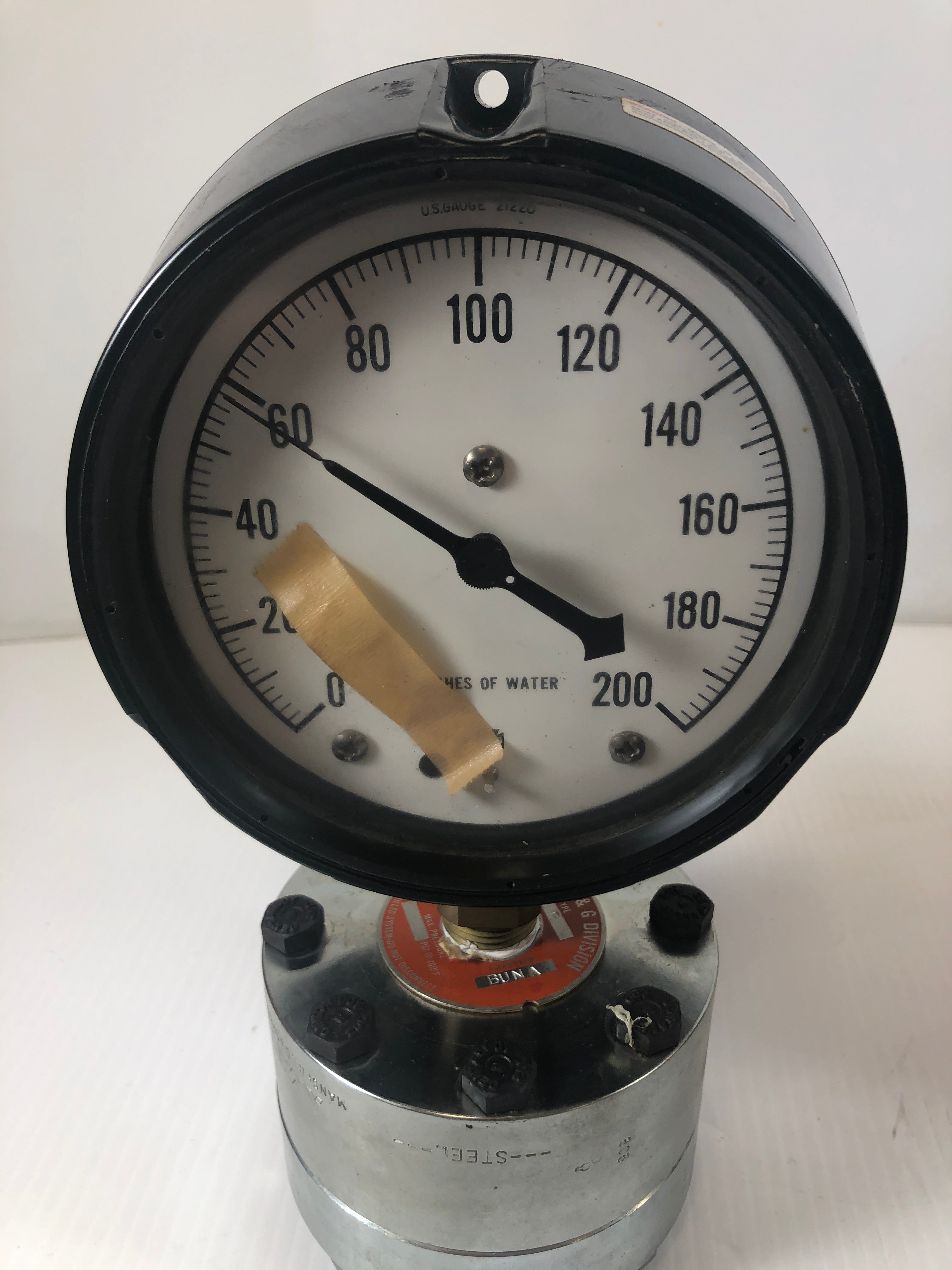 Ametek Mansfield & Green Division Type LB Water Gauge 0 - 200 inches