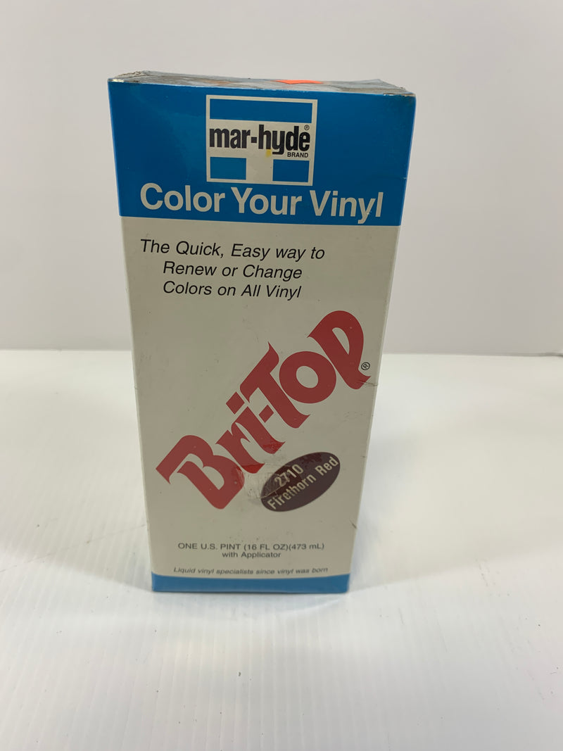 Mar-Hyde Bri-Top Vinyl Color 2710 Firethron Red Collectible Vintage Box