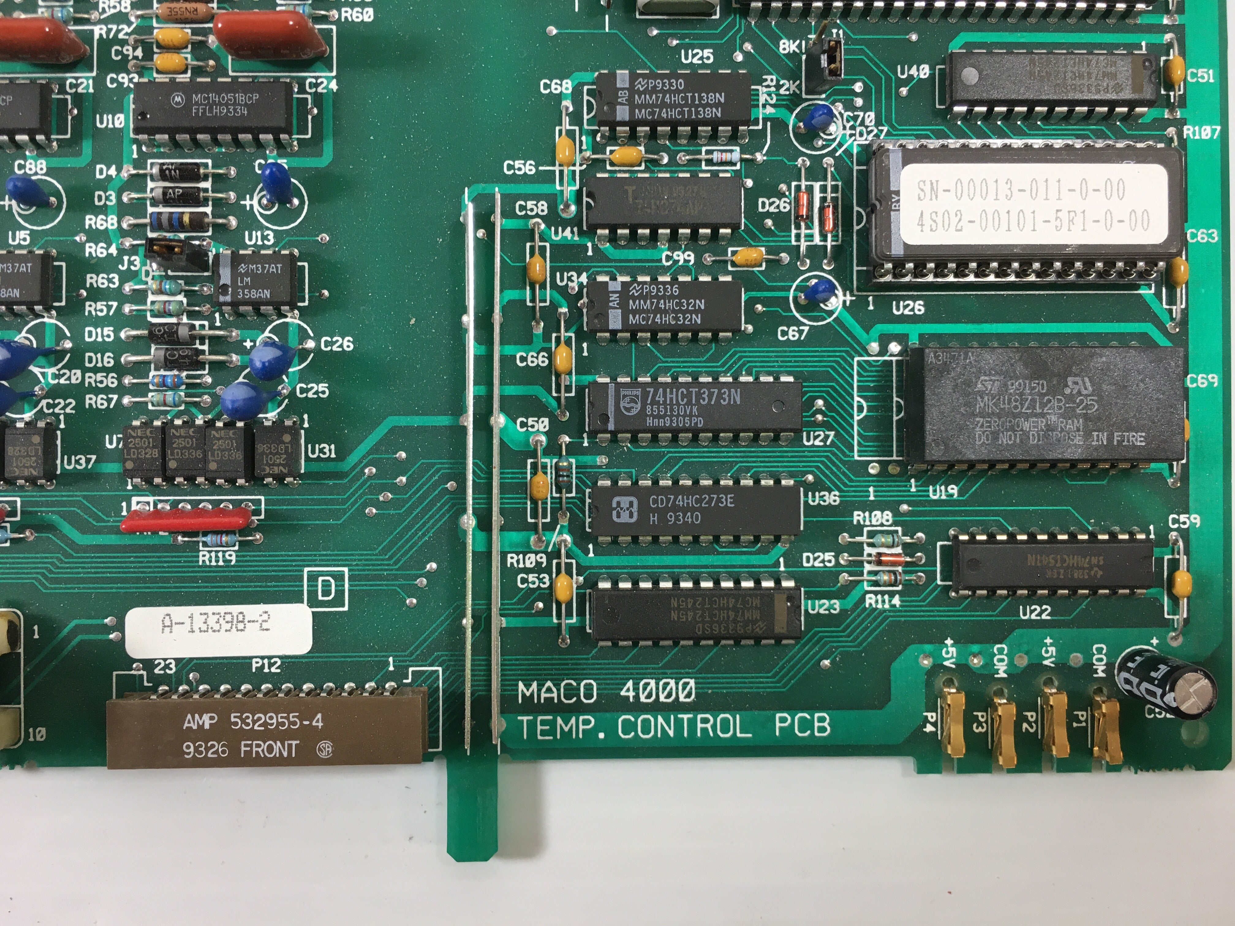 Maco 4000 Temp Control PCB Circuit Board A-13398-2
