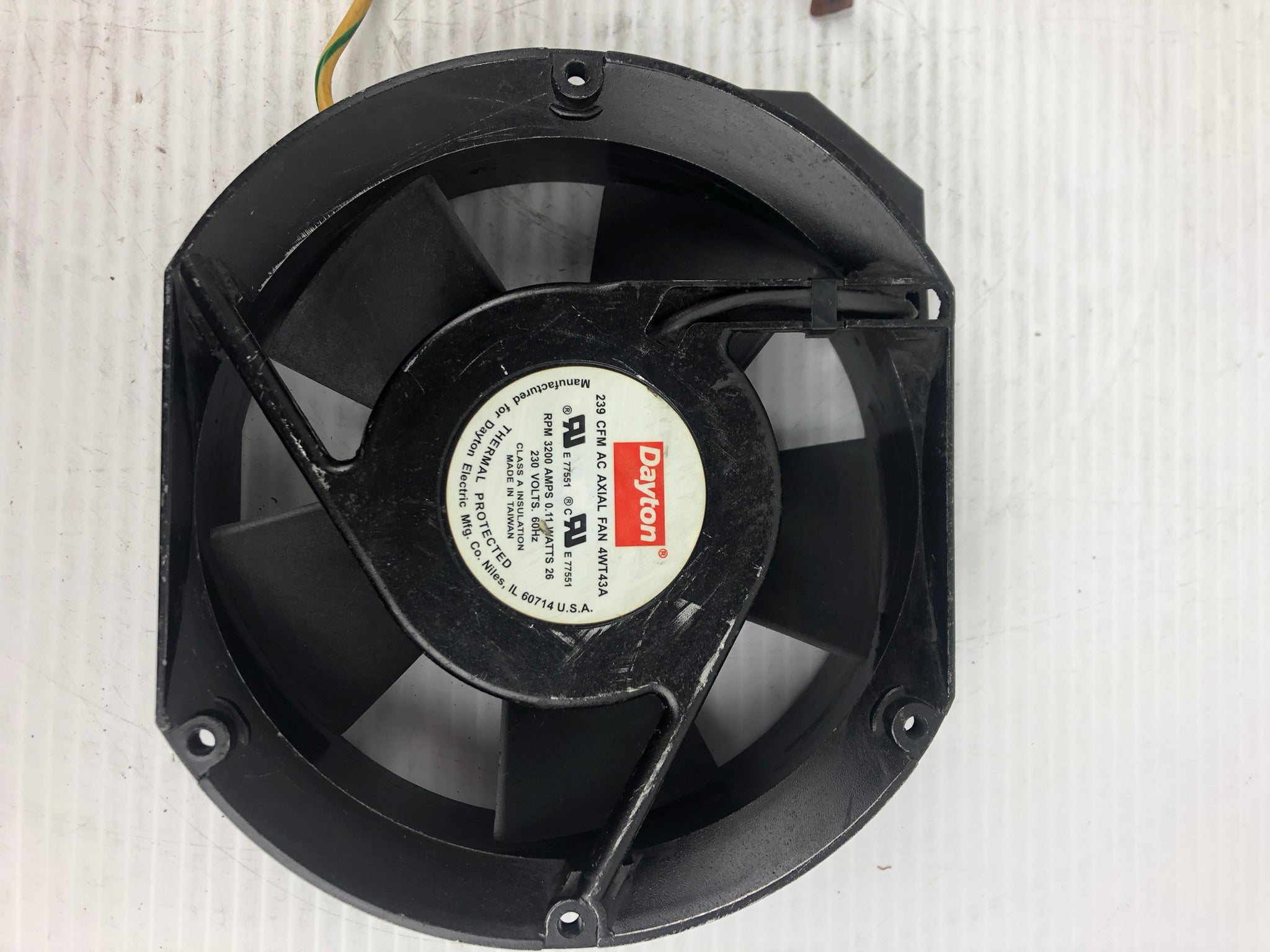 Dayton 4WT43A AC Axial Fan 239 CFM 230V 60Hz