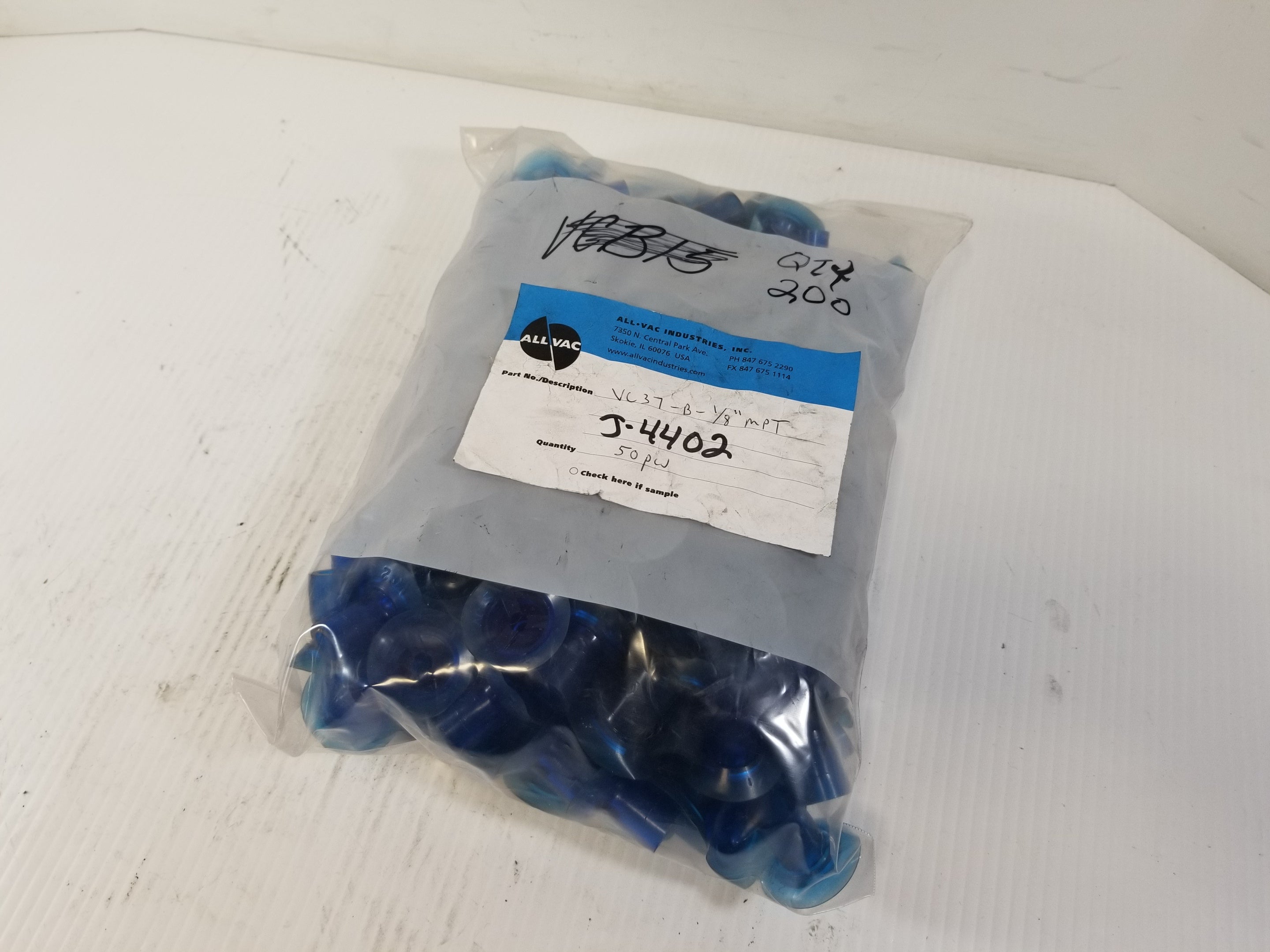 AllVac VC37-B-1/8MPT Vacuum Nozzle (Lot of 200)