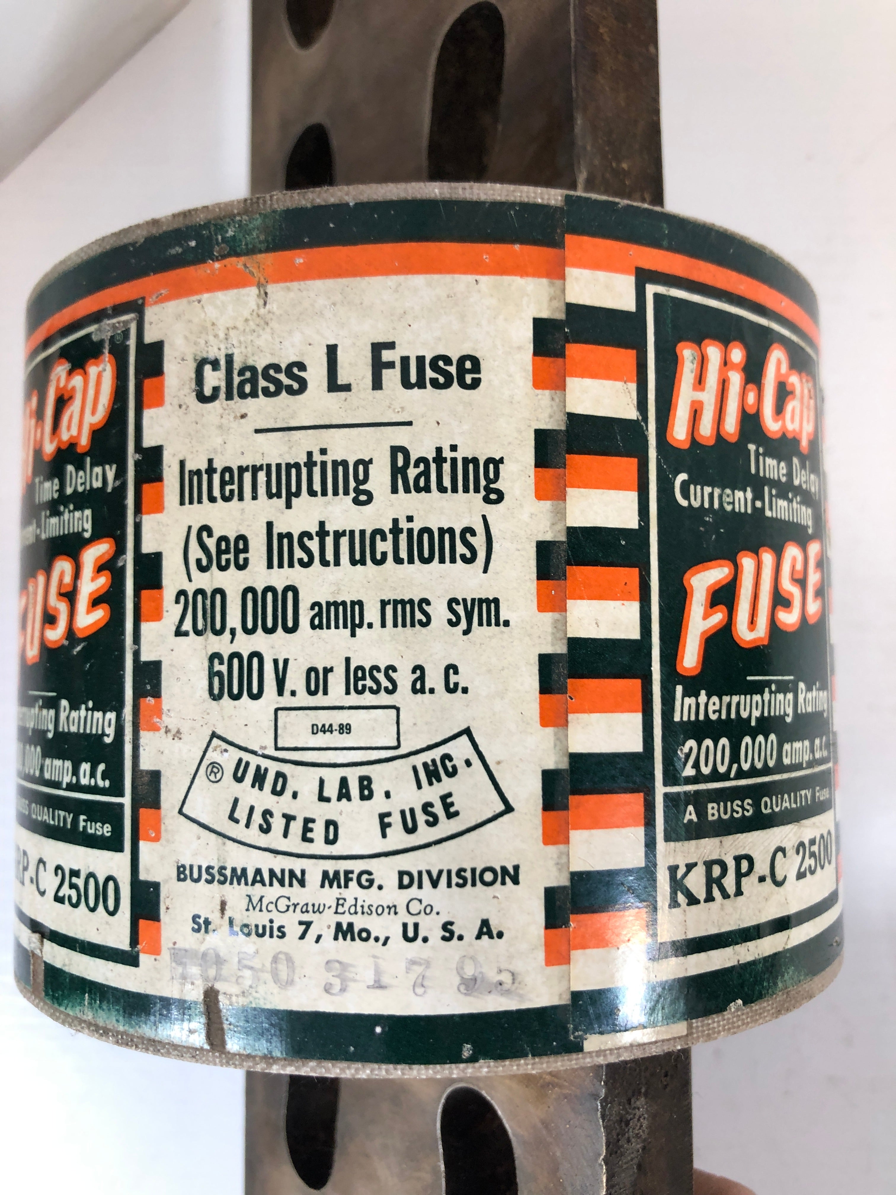 Hi-Cap KRP-C 2500 Time Delay Fuse 600V Class L
