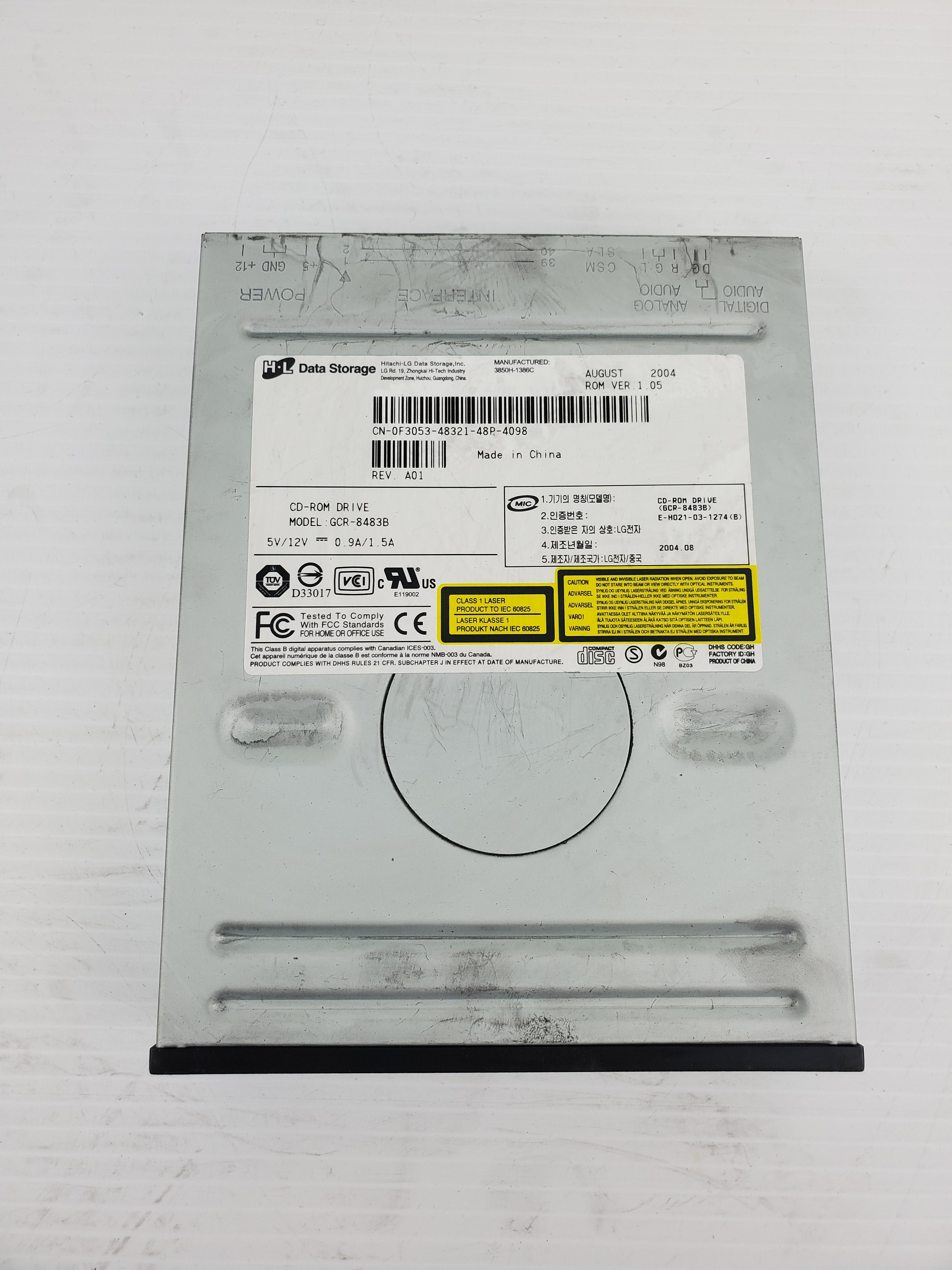 H-L Data Storage CN-0F3053-48321-48P-4098 CD ROM Drive Rev. A01