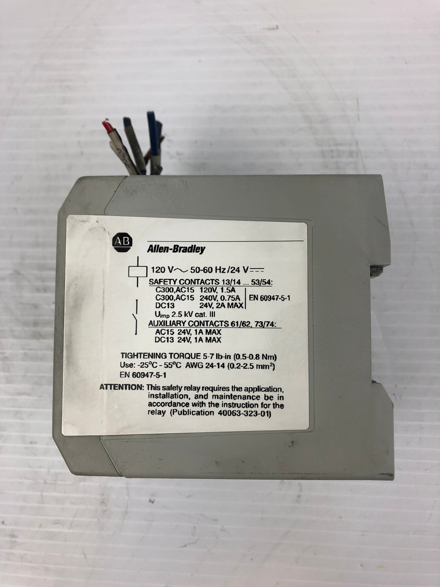 Allen-Bradley 700-ZBR-520AZ1 Safety Relay Series A 120 V 50/60 Hz