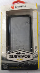 Griffin Survivor Core Samsung Galaxy S5 Case Black Sides, Clear Back
