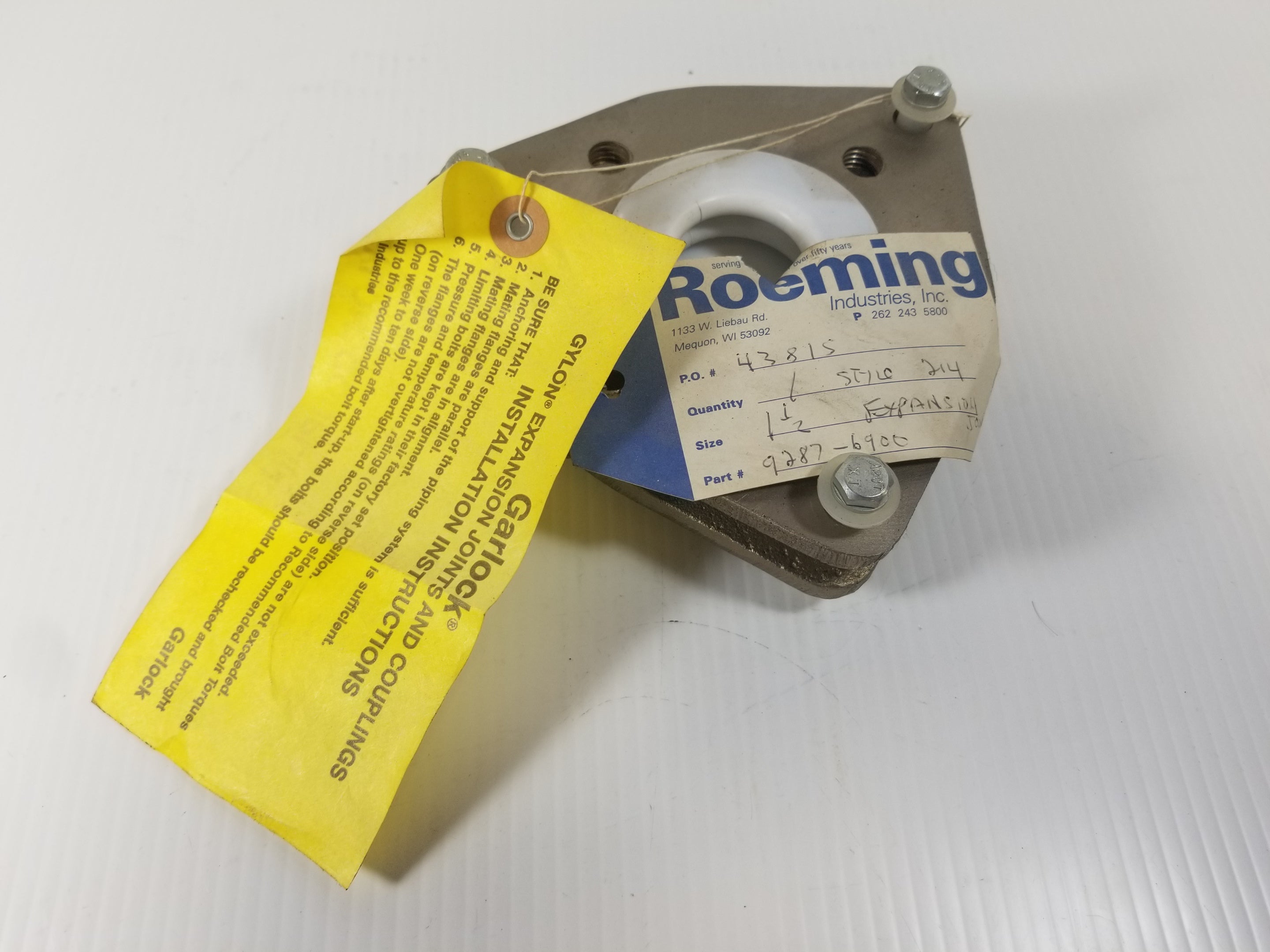 Gylock Gylon Type 214 Expansion Joint 1-1/2"