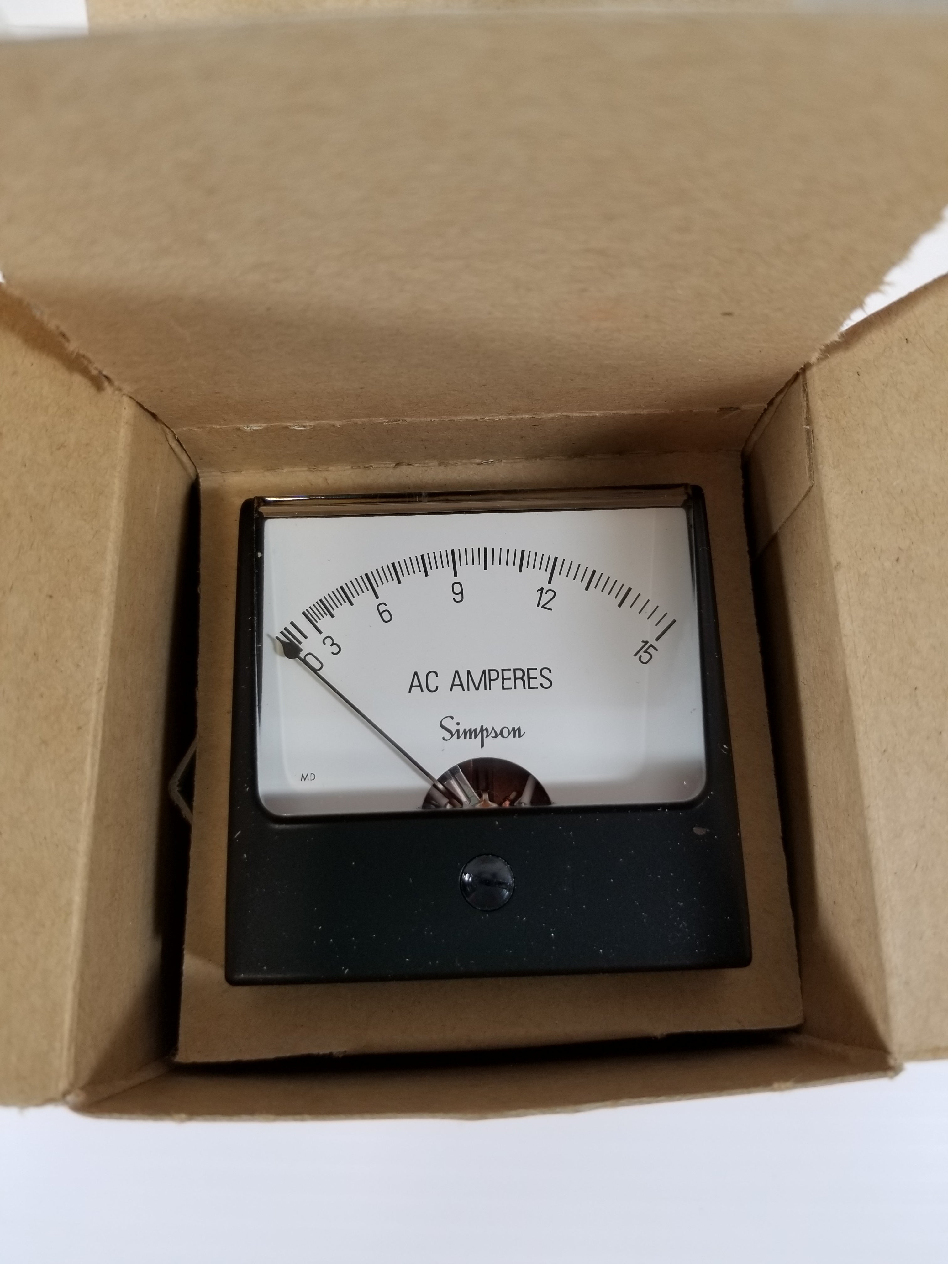 Simpson Gauge 0-15 ACA Amp Meter 02599 / 1257