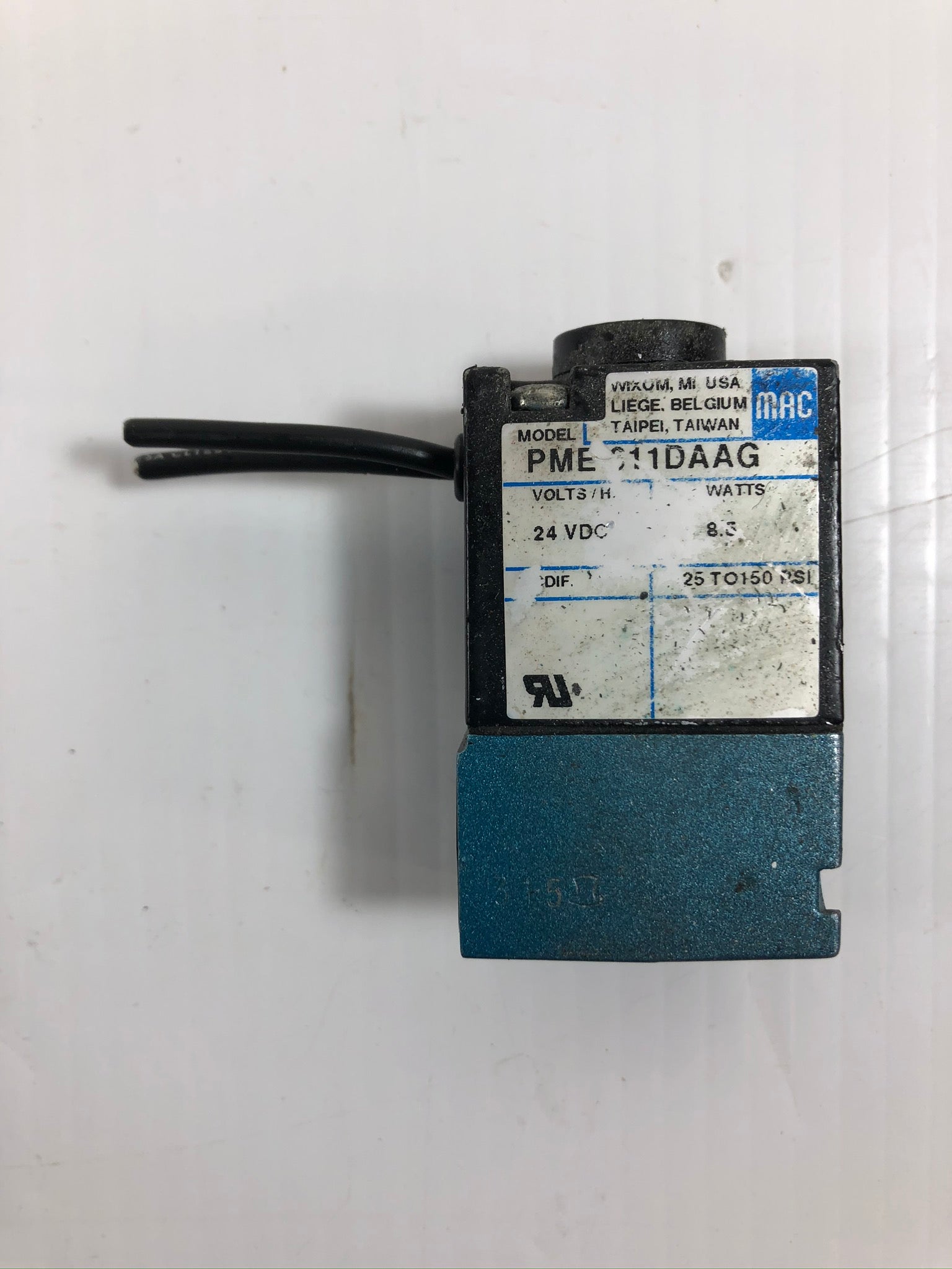 Mac PME611DAAG Solenoid Valve Coil 24VDC PME-611DAAG