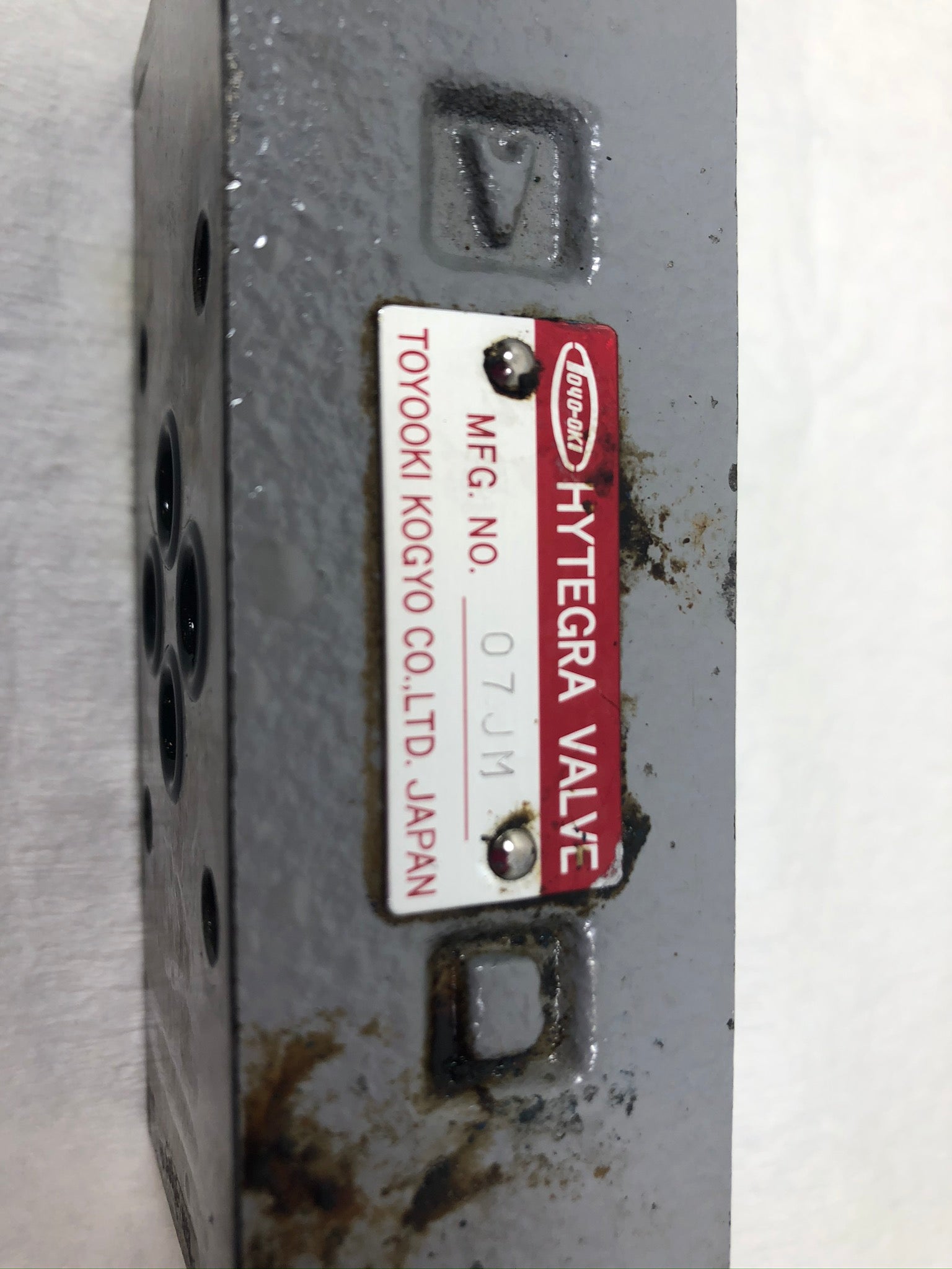 Toyo-Oki Kogyo Co. 07JM Hytegra Hydraulic Valve