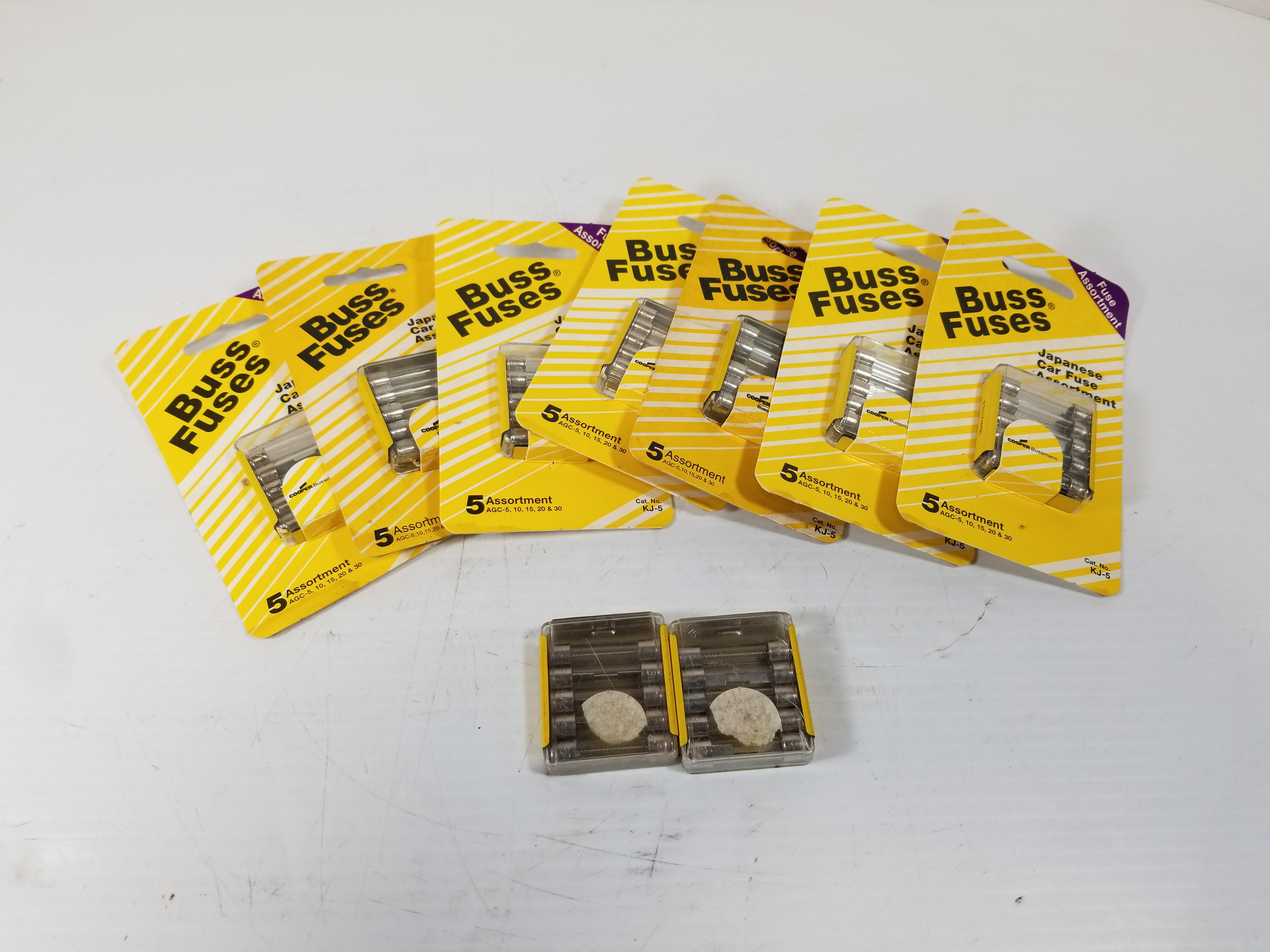 Cooper Bussmann KJ-5 Japanese Automotive Fuse Assortment - Lot of 9