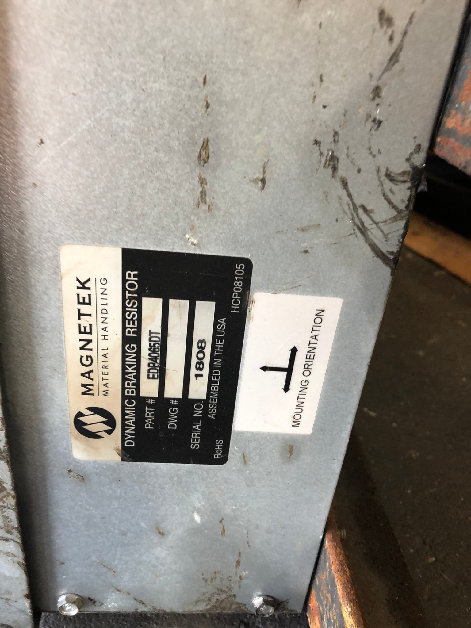 Magnetek EDB4065DT Dynamic Braking Resistor with Rails