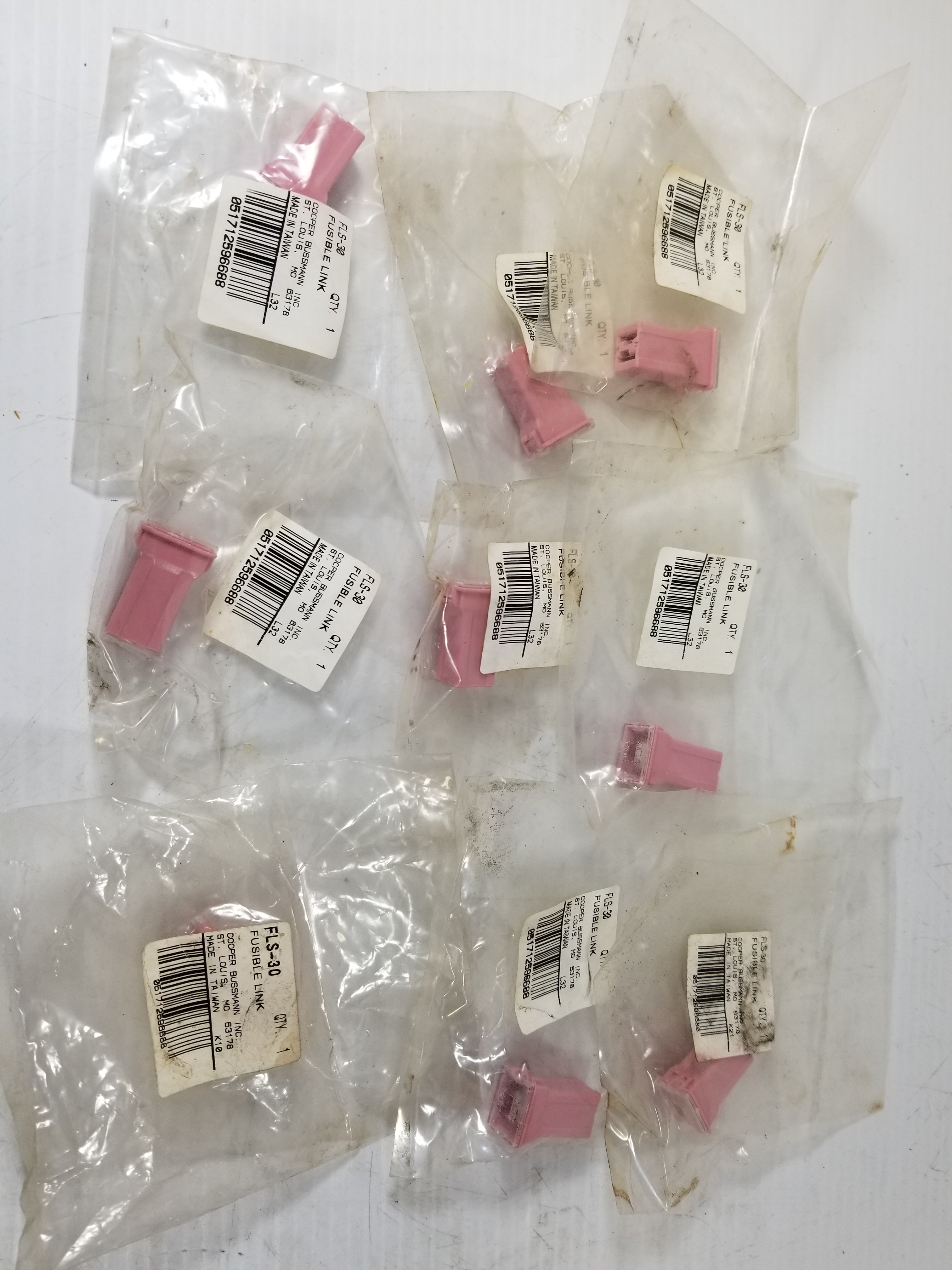 Cooper Bussmann FLS-30 Fusible Link 30A - Lot of 9