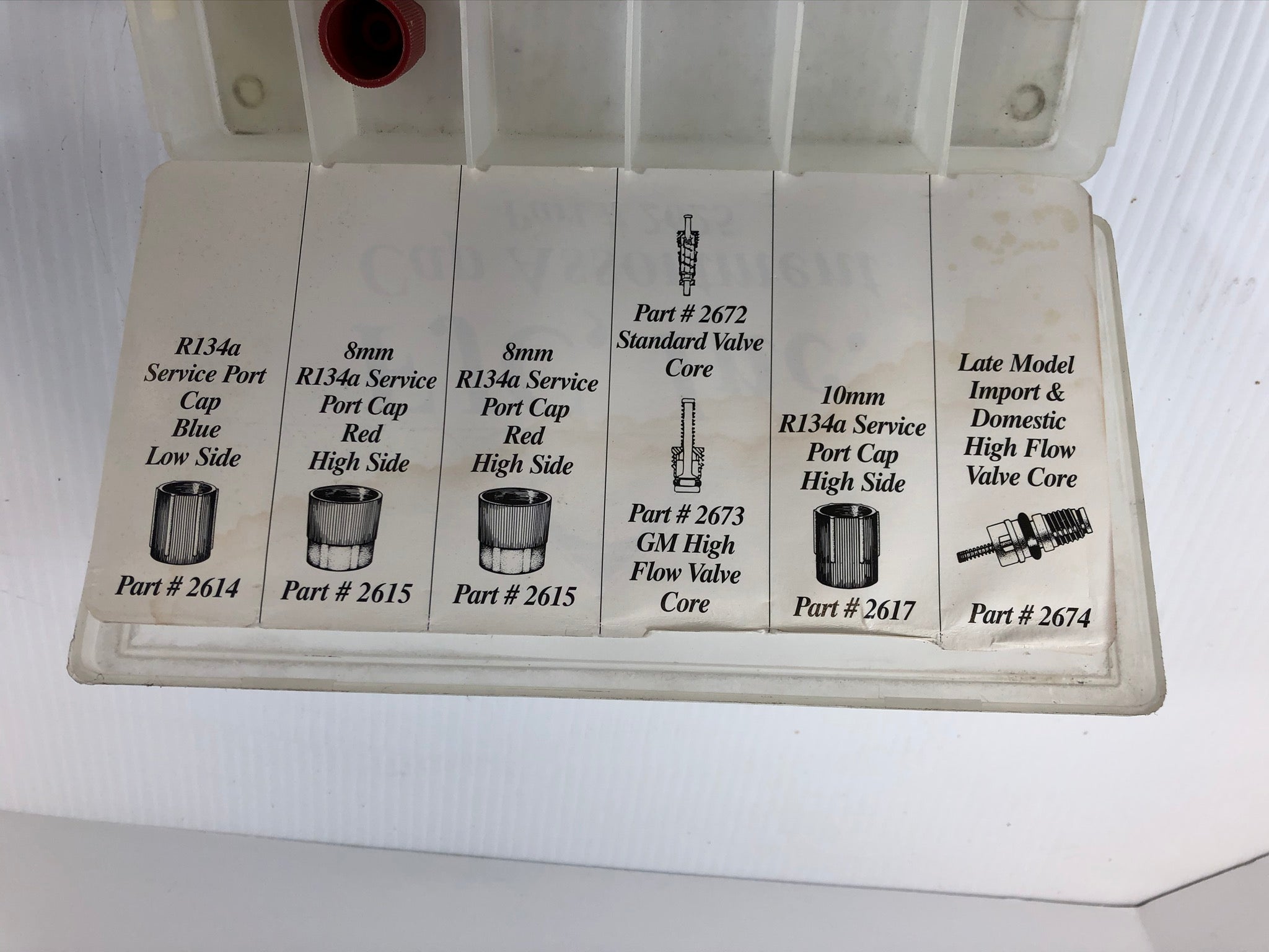 FJC 8mm R134a Service Port Cap Red High Side 2615 - Lot of 4 from Kit #2625