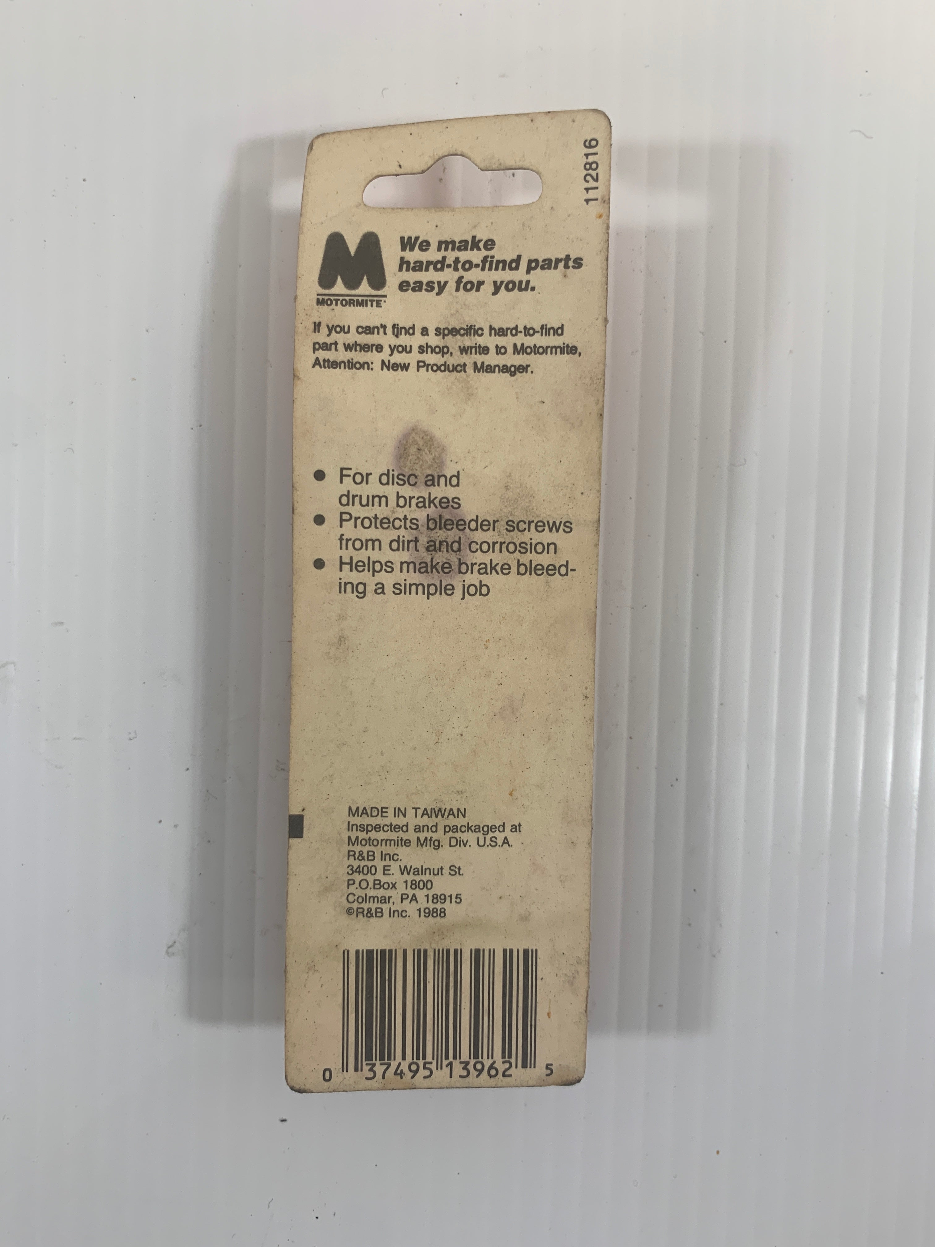 Help! Brake Bleeder Screw Caps 13962