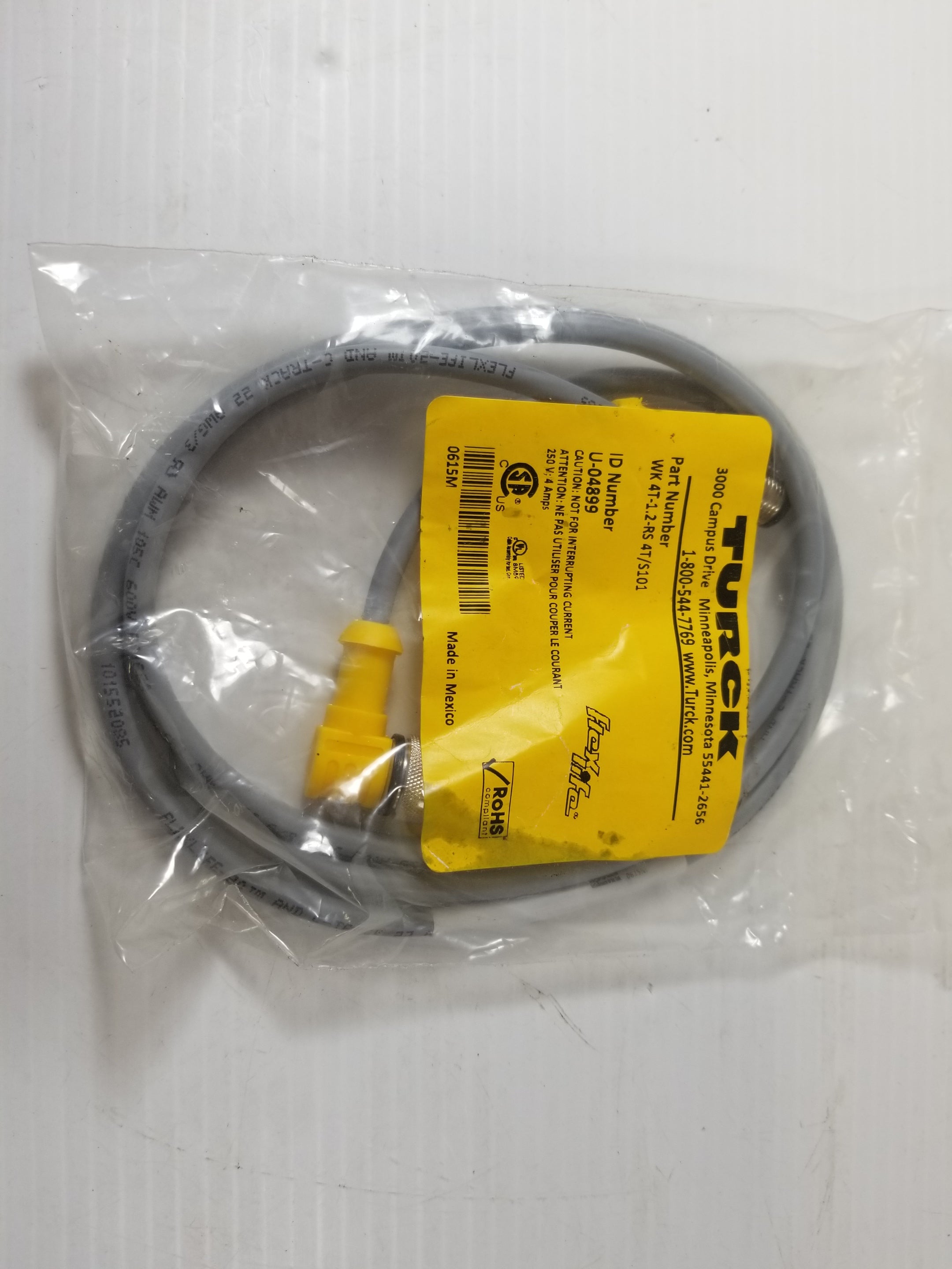 Turck WK 4T-1.2-RS 4T/S101 Eurofast Series Cordset