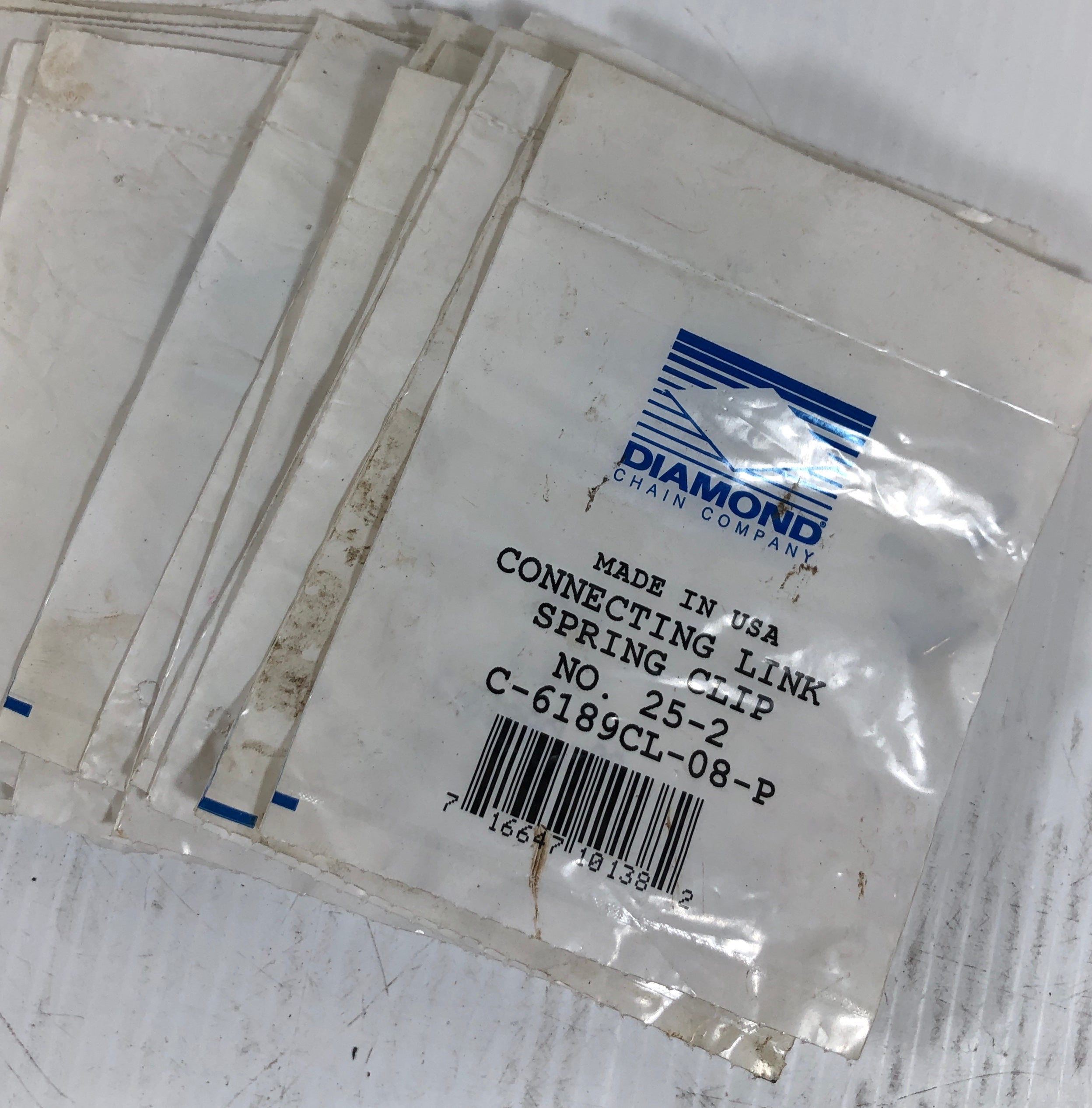 Diamond Chain Company Connecting Link Spring Clip 25-2 C-6189CL-08-P - Lot of 27