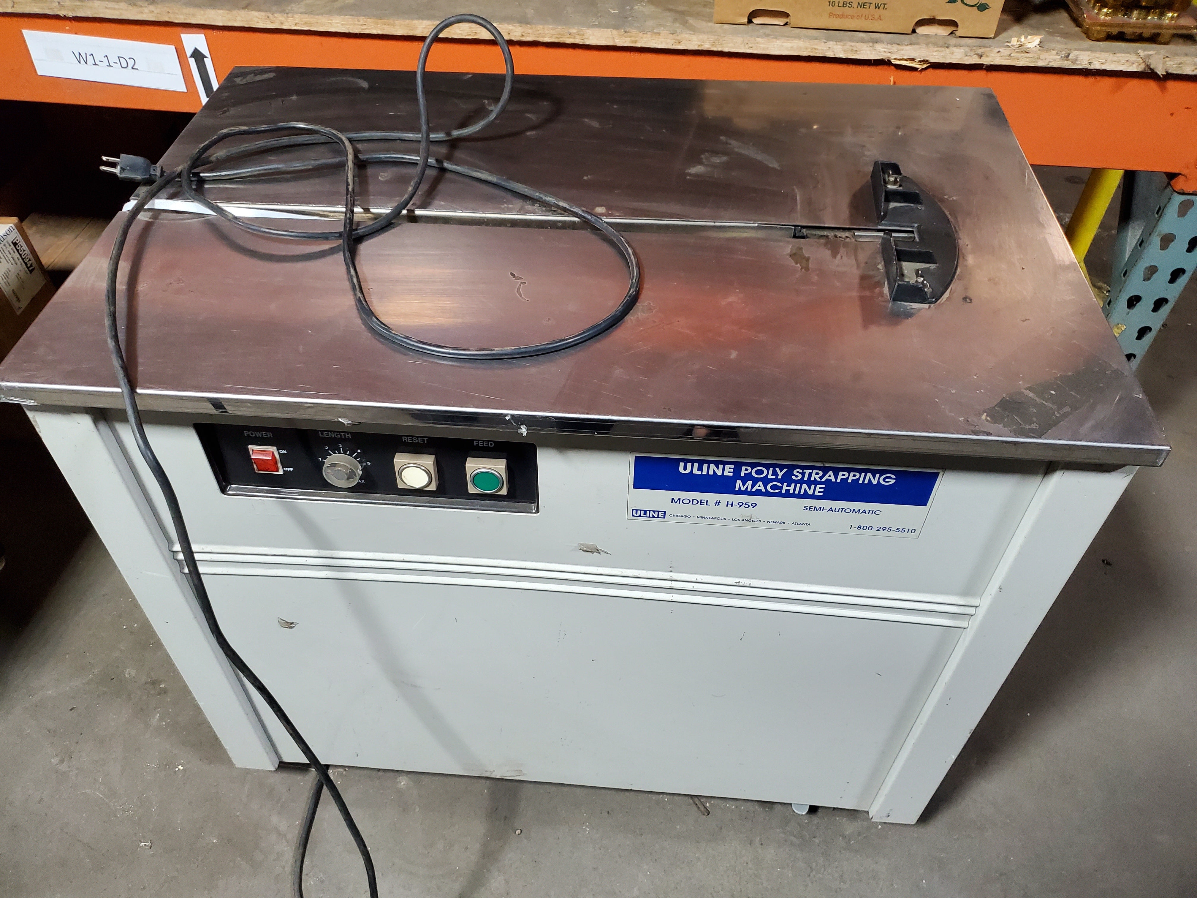 Uline H-959 Semi Automatic Poly Strapping Machine 21057484 U-Line