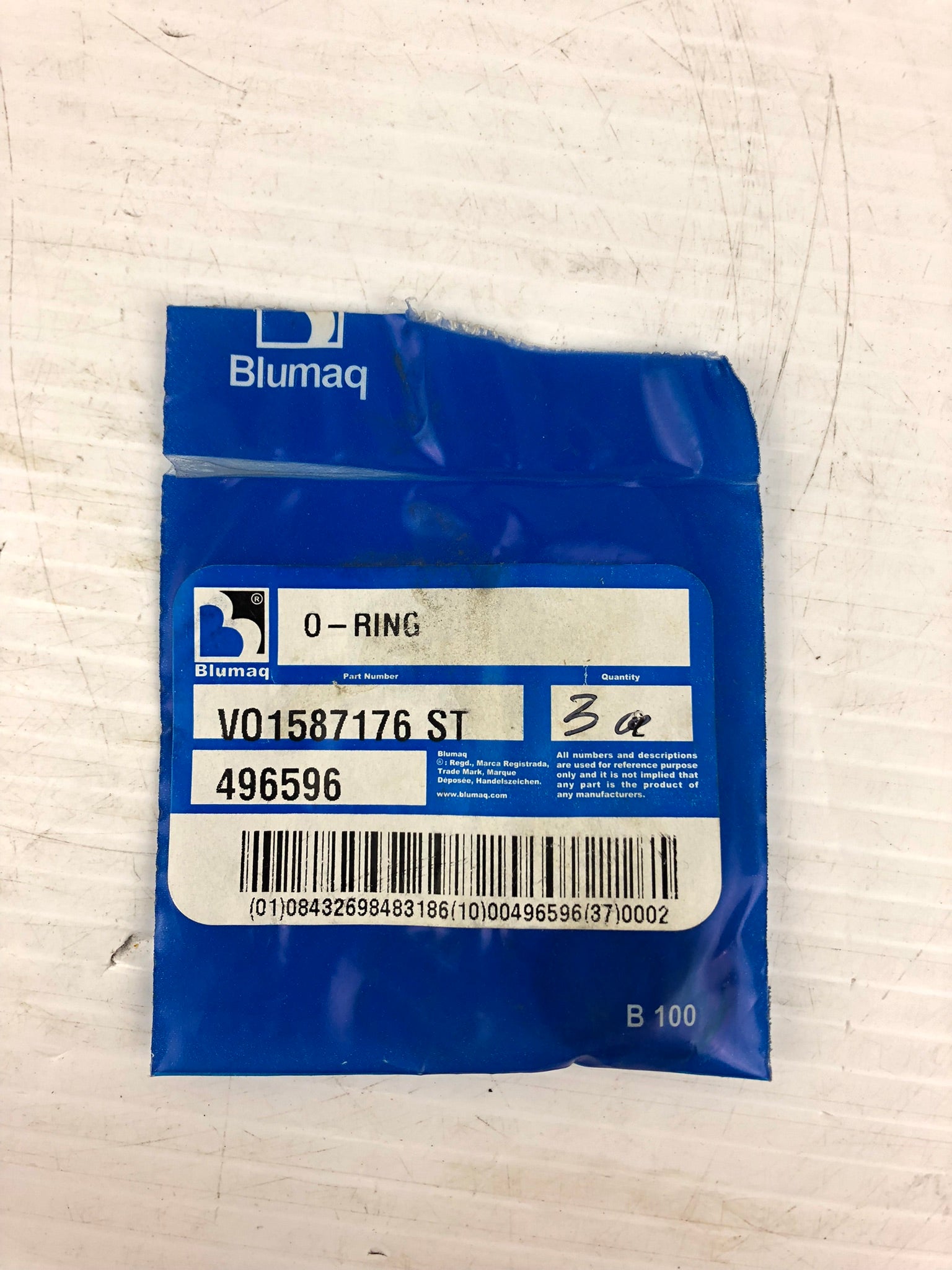 Blumaq V01587176 ST O-Ring 496596 (Bag of 3)