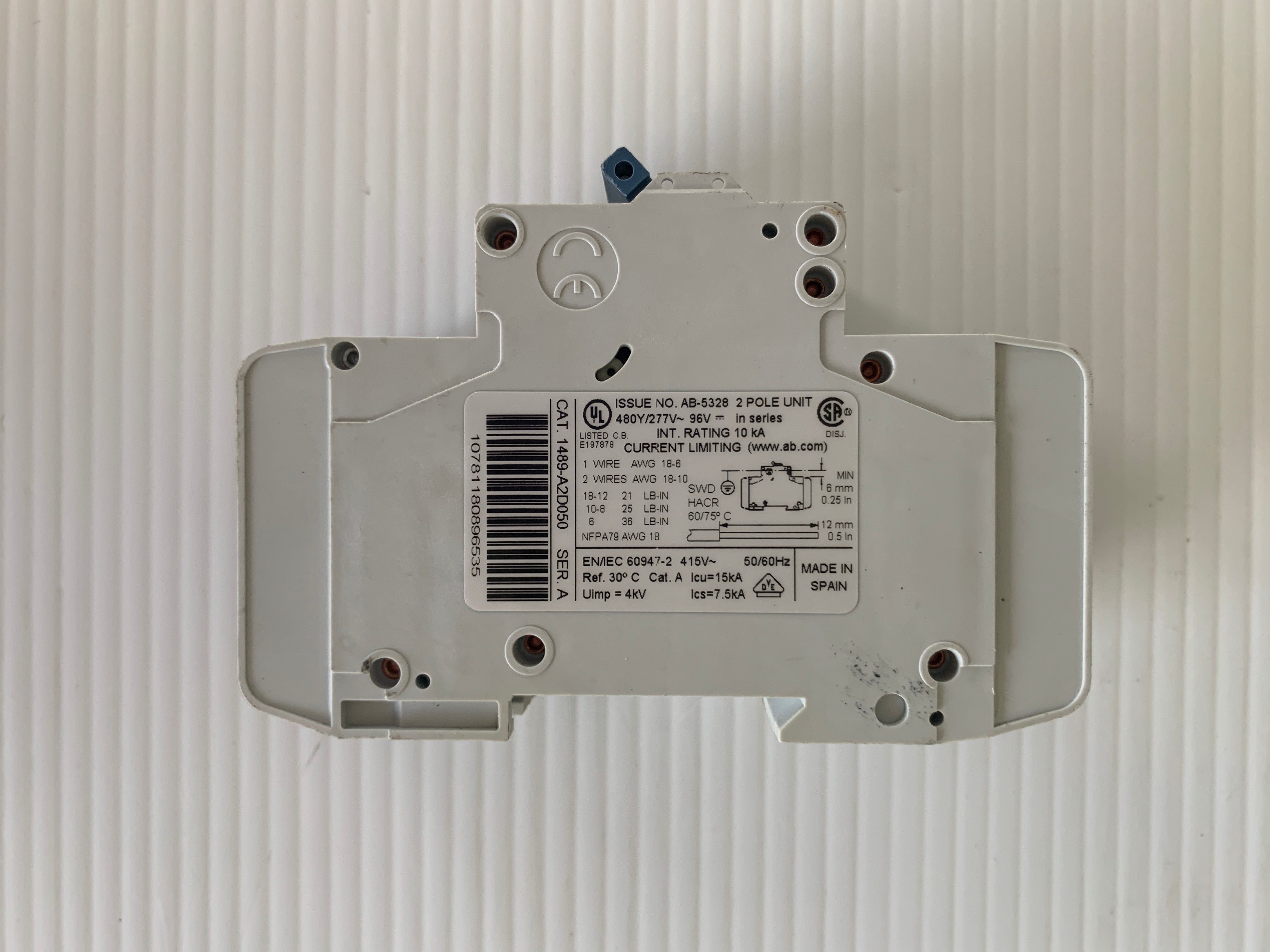 Allen-Bradley 1489-A2D050 Circuit Breaker 2 Pole Series A