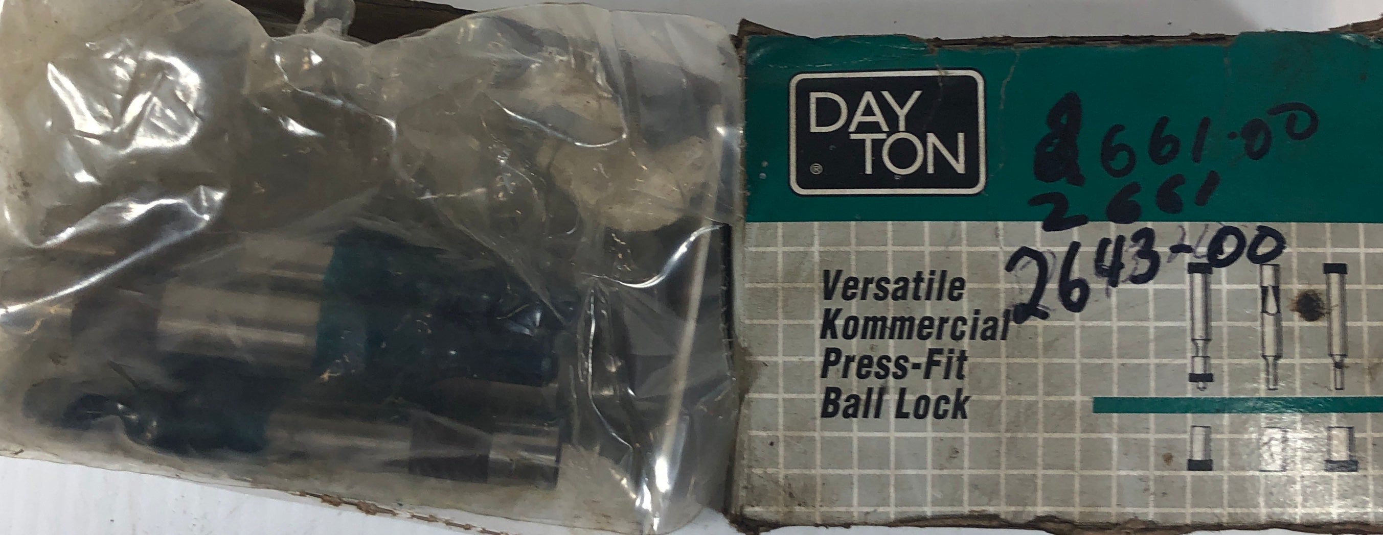 Dayton Versatile Kommercial Press Fit Ball Lock HJX50 S350 Box of 9