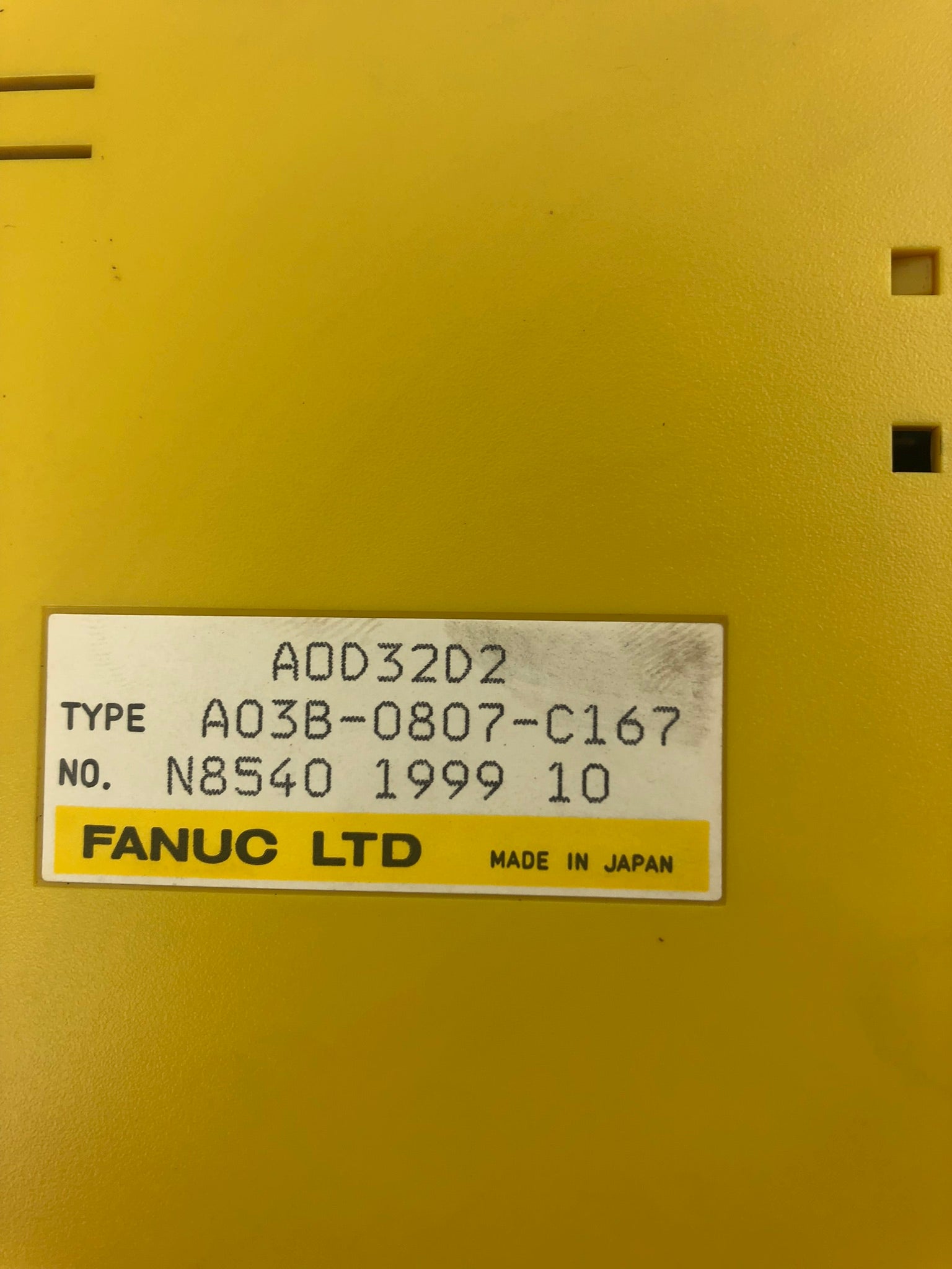 Fanuc A03B-0807-C167 Output Module A0D32D2