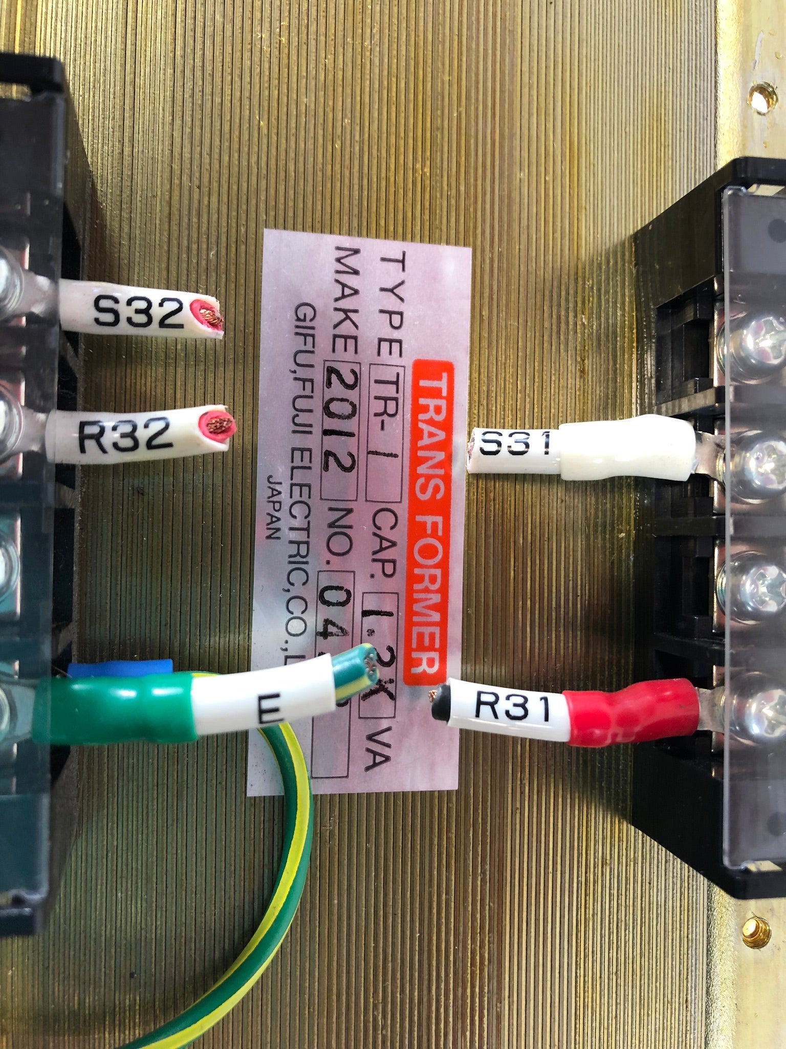 Fuji Electric Transformer TR-1 Cap. 1.2 KVA 0423