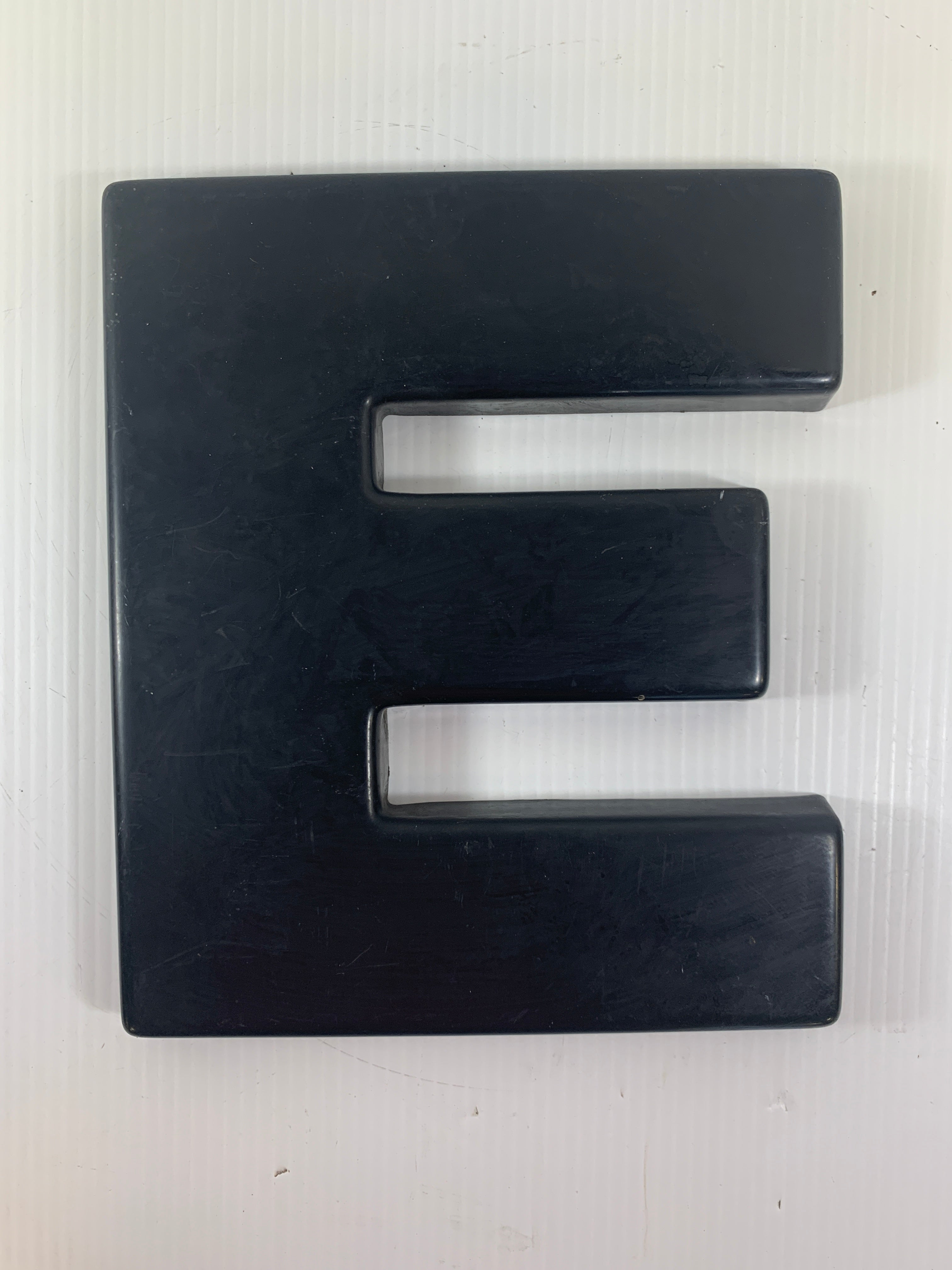 Plastic Letter E Capital 9.5" Tall Wall Decor